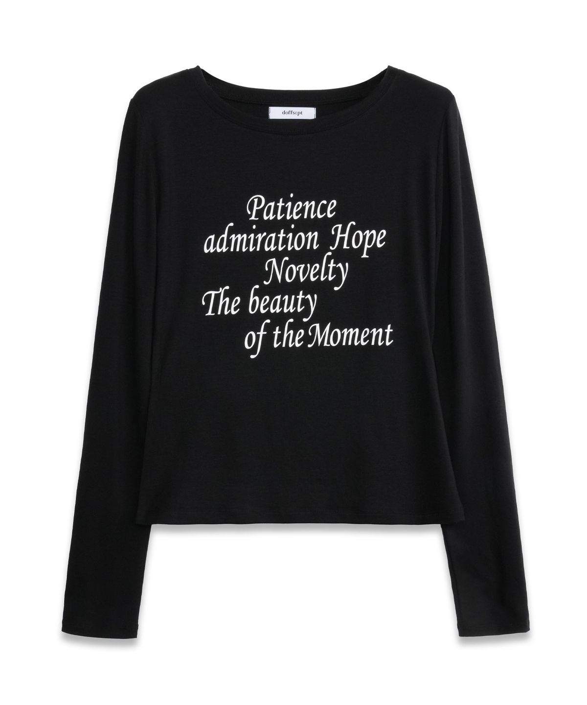 도프셉(DOFFSEPT) Lettering Long Sleeve in Black
