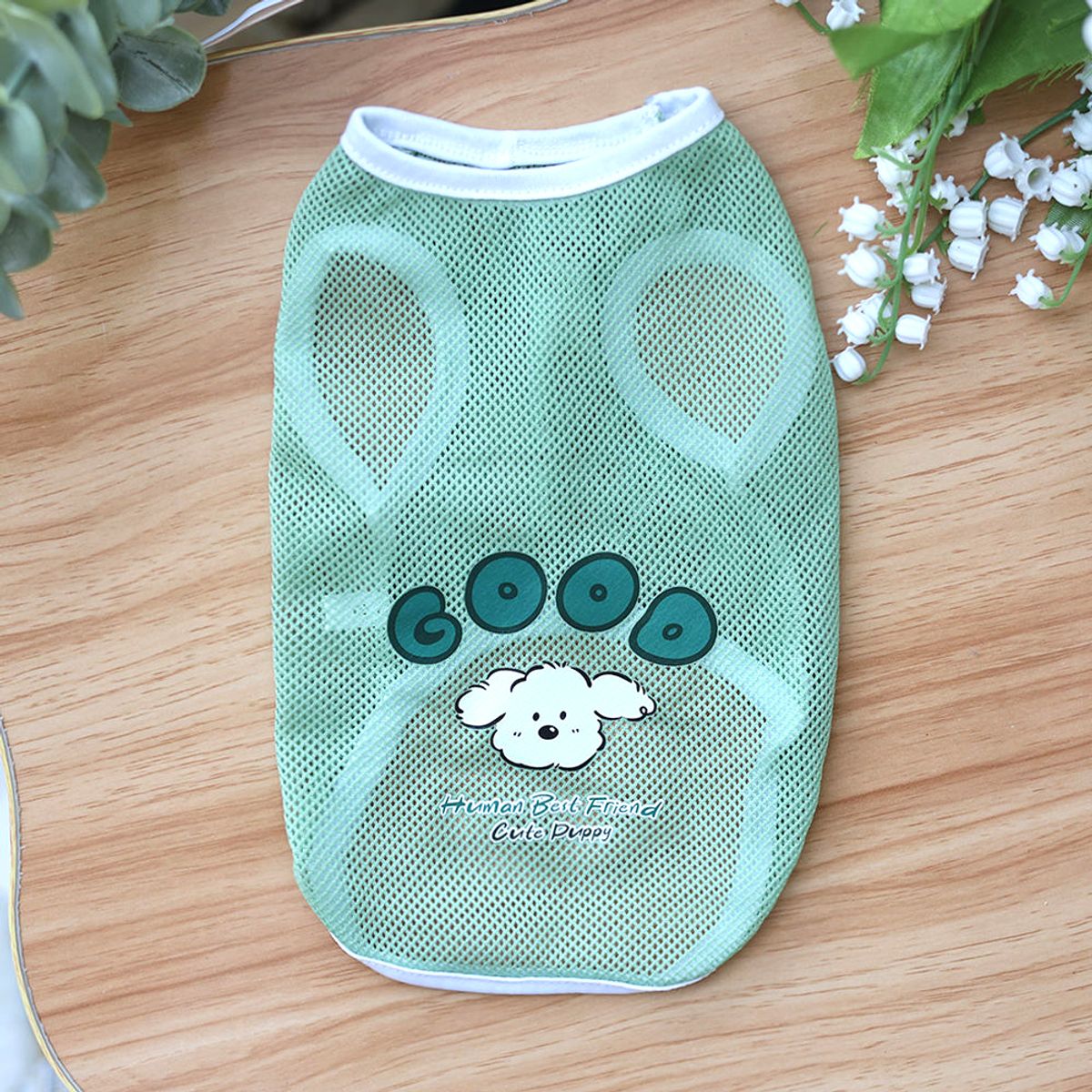 개과천선(GAEKWACHEONSUN) 프리니 쿨 메쉬 강아지 나시