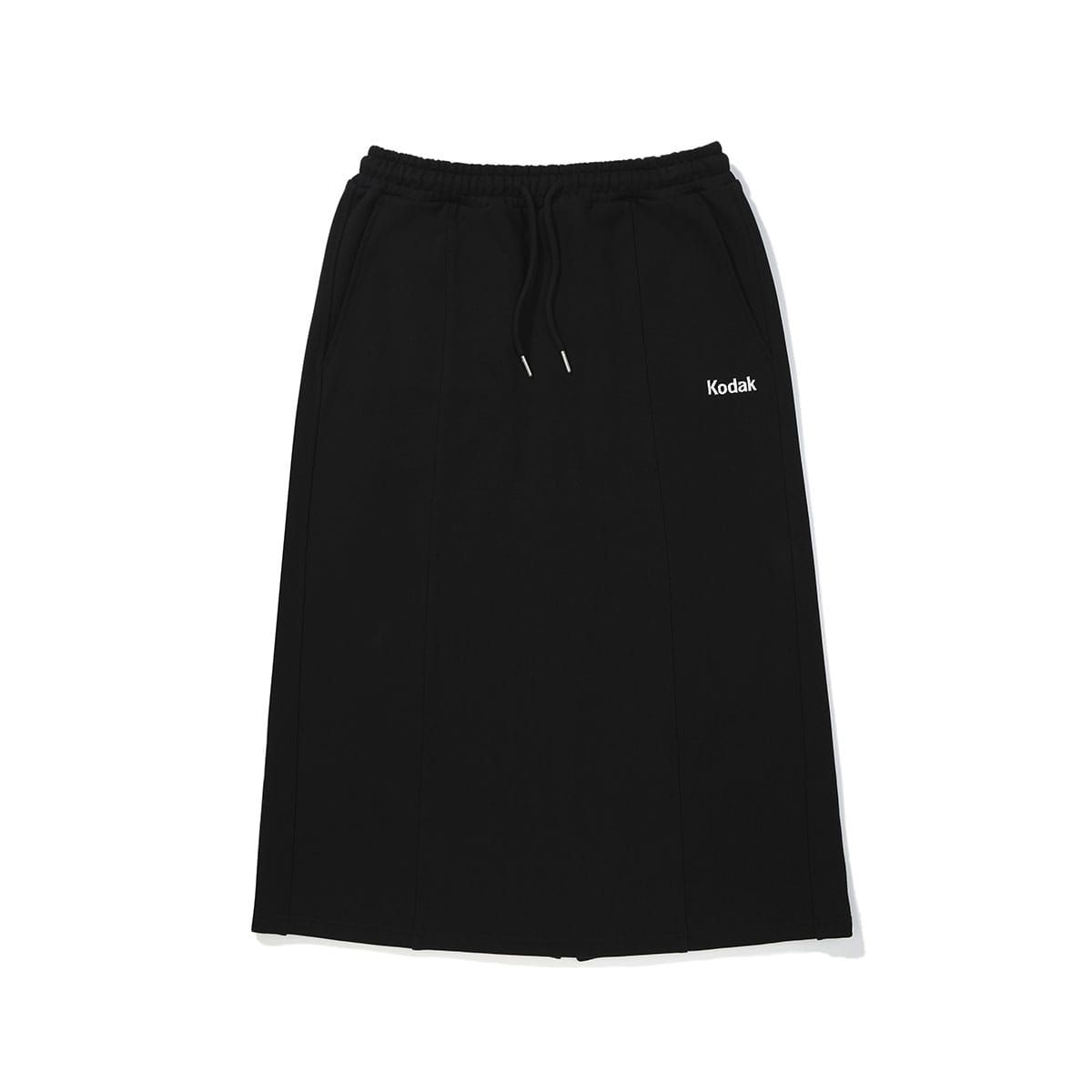 코닥(KODAK) 미니 로고 롱 스커트 BLACK