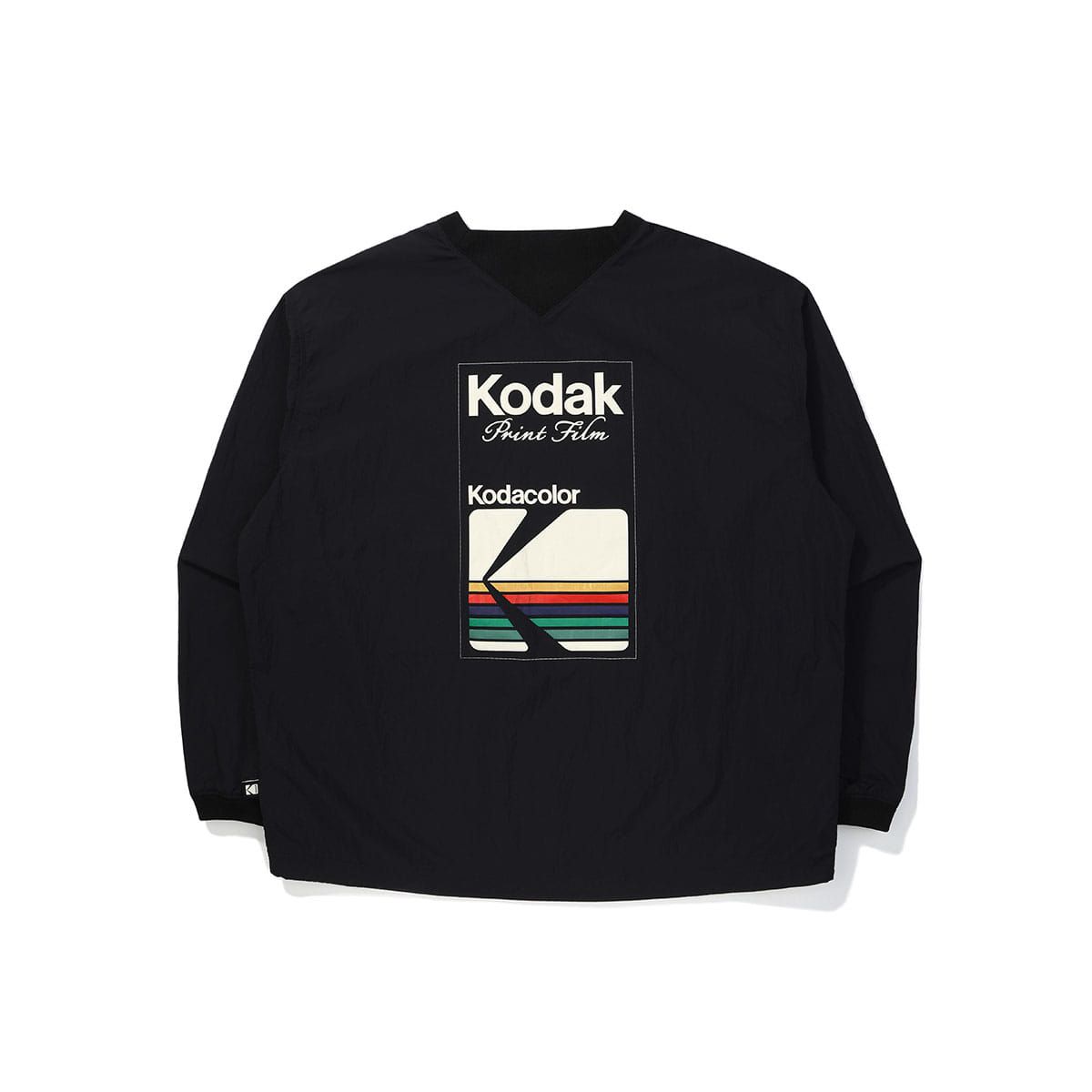 코닥(KODAK) 레인보우 우븐 긴팔 피스테 BLACK