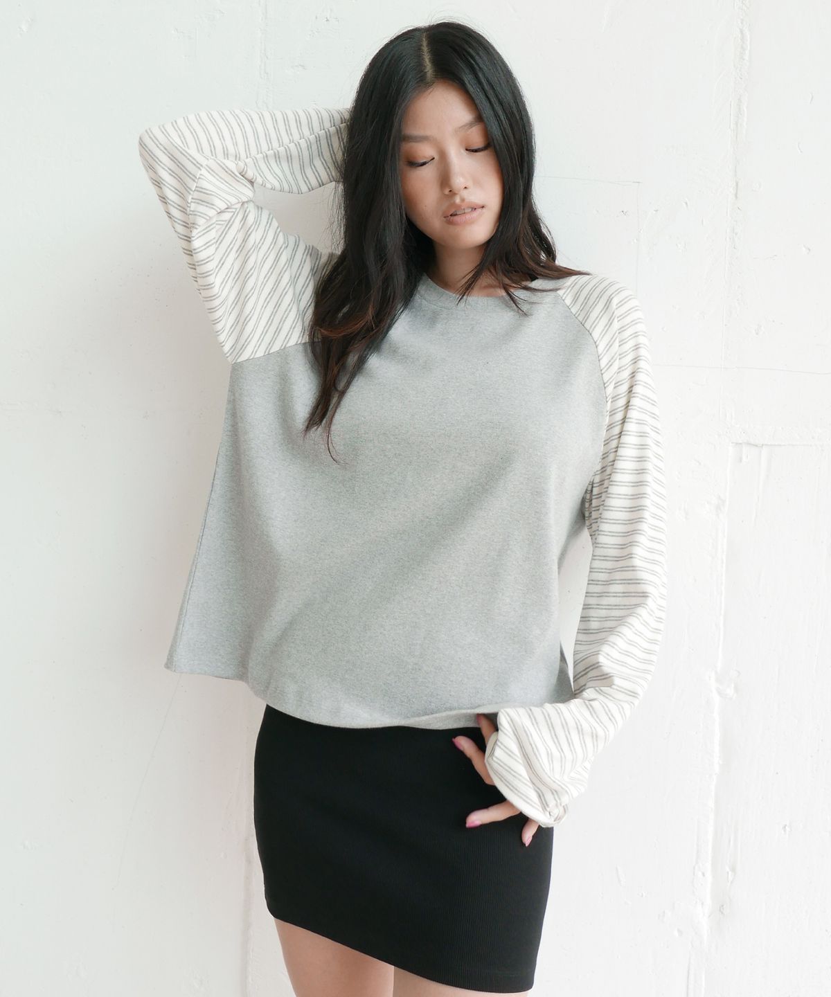 디어스토커(DEARSTALKER) D. BASIC CANDY STRIPE RAGLAN TEE - 3 COLOR