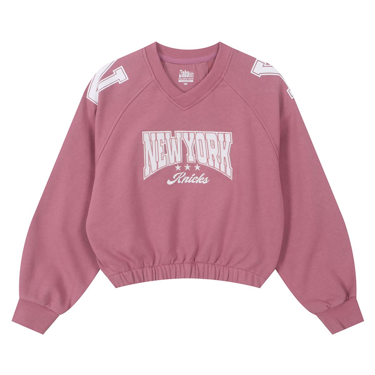 엔비에이 키즈(NBA KIDS) NYK 팀 크롭 오버핏 맨투맨(K253TS650P) 핑크