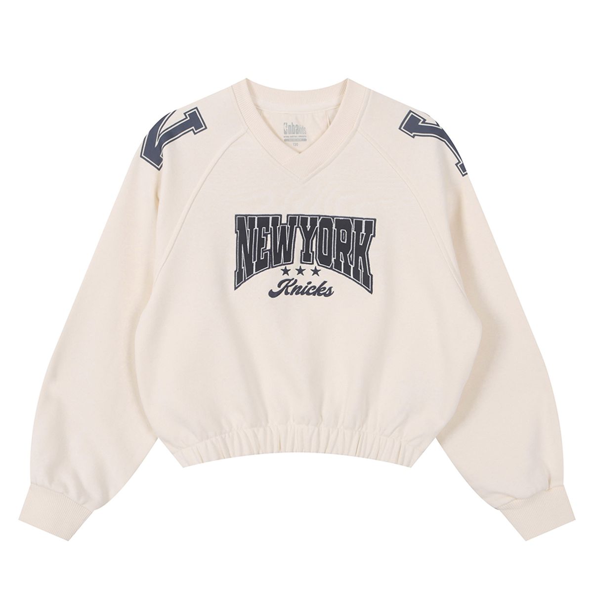 엔비에이 키즈(NBA KIDS) NYK 팀 크롭 오버핏 맨투맨(K253TS650P) 아이보리