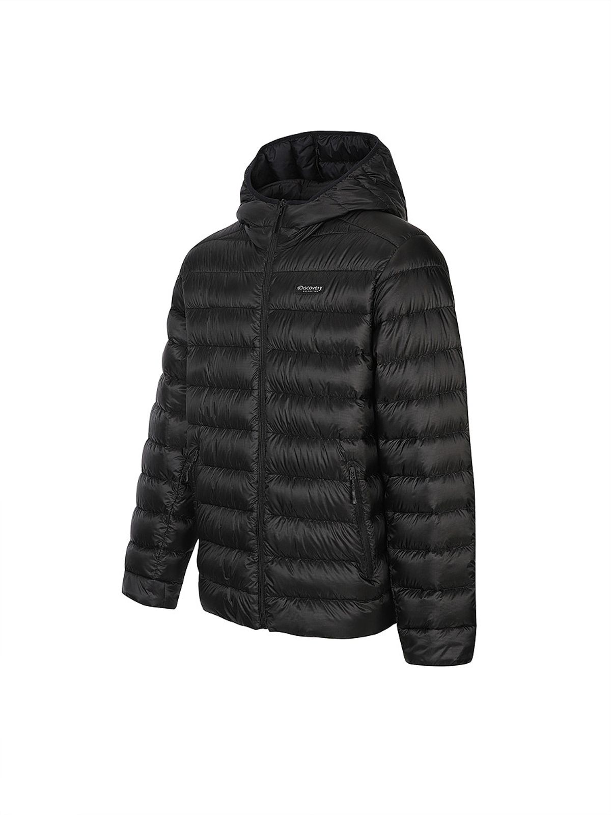 디스커버리 익스페디션(DISCOVERY EXPEDITION) 남성 올버트 후드 구스다운 경량패딩 (BLACK)