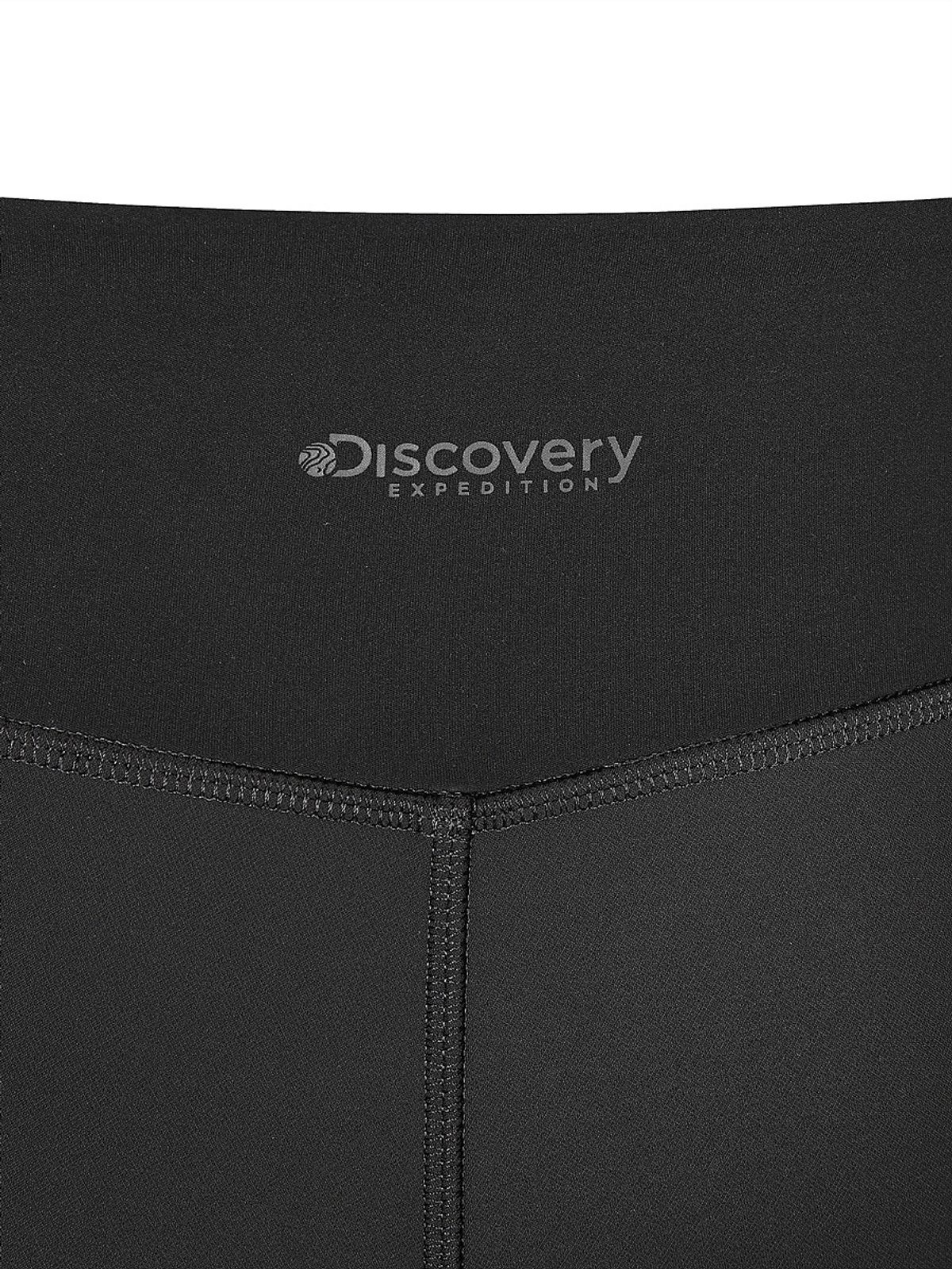 디스커버리 익스페디션(DISCOVERY EXPEDITION) 여성 우븐 하이브리드 기모 레깅스 (BLACK)