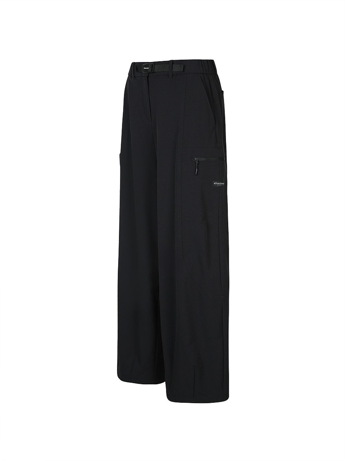 디스커버리 익스페디션(DISCOVERY EXPEDITION) 여성 벨티드 파라슈트 카고팬츠 (BLACK)