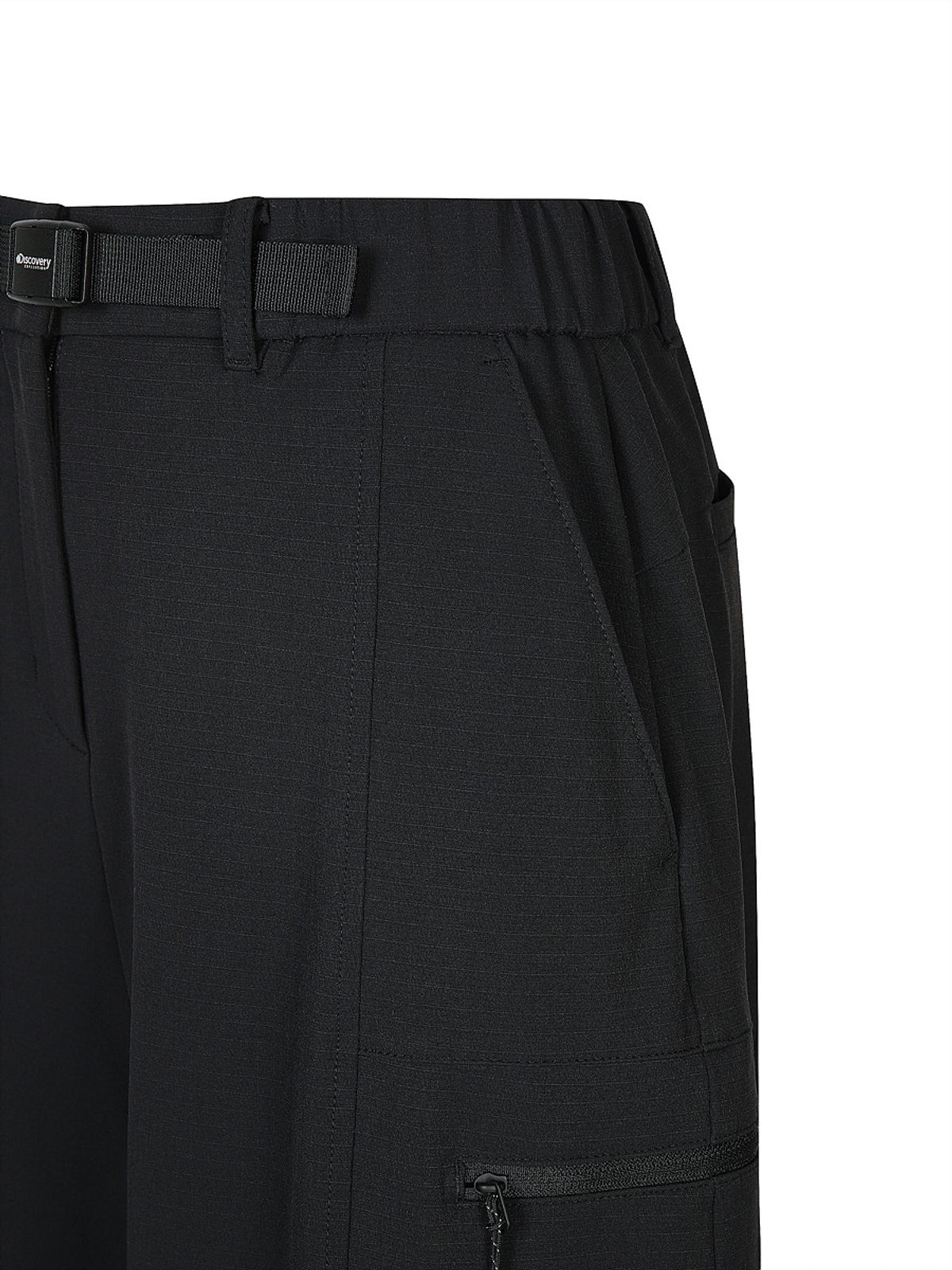 디스커버리 익스페디션(DISCOVERY EXPEDITION) 여성 벨티드 파라슈트 카고팬츠 (BLACK)