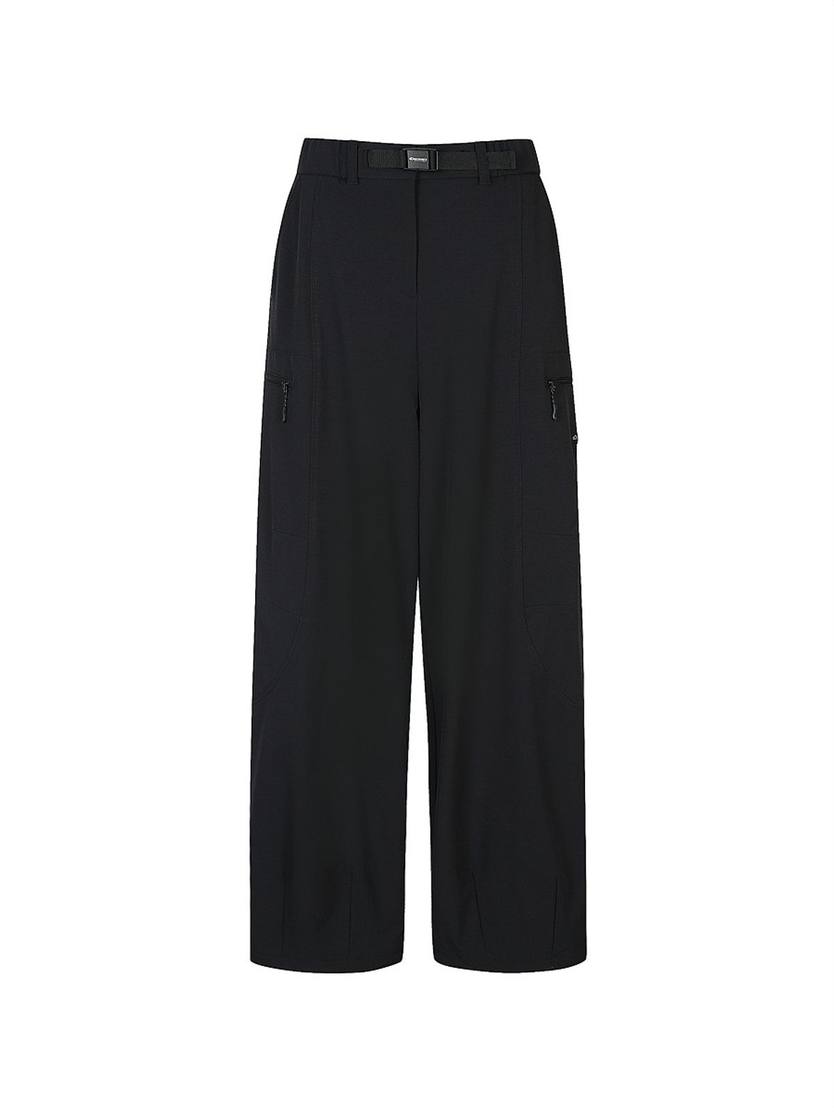 디스커버리 익스페디션(DISCOVERY EXPEDITION) 여성 벨티드 파라슈트 카고팬츠 (BLACK)