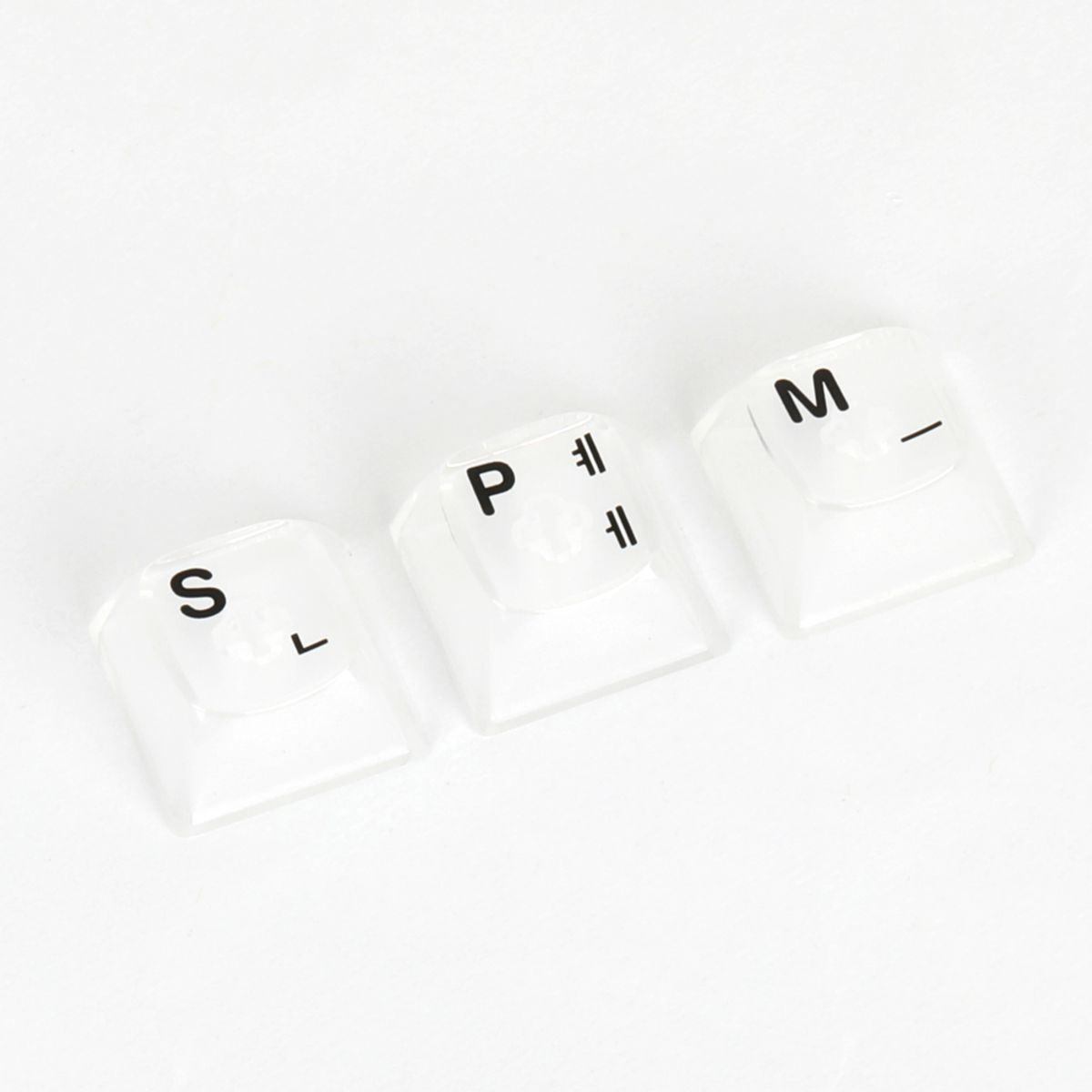 에스피엠(SPM) PC 투명 실크인쇄 한글 영문 키캡 165키 커스텀 기계식키보드 (클리어)