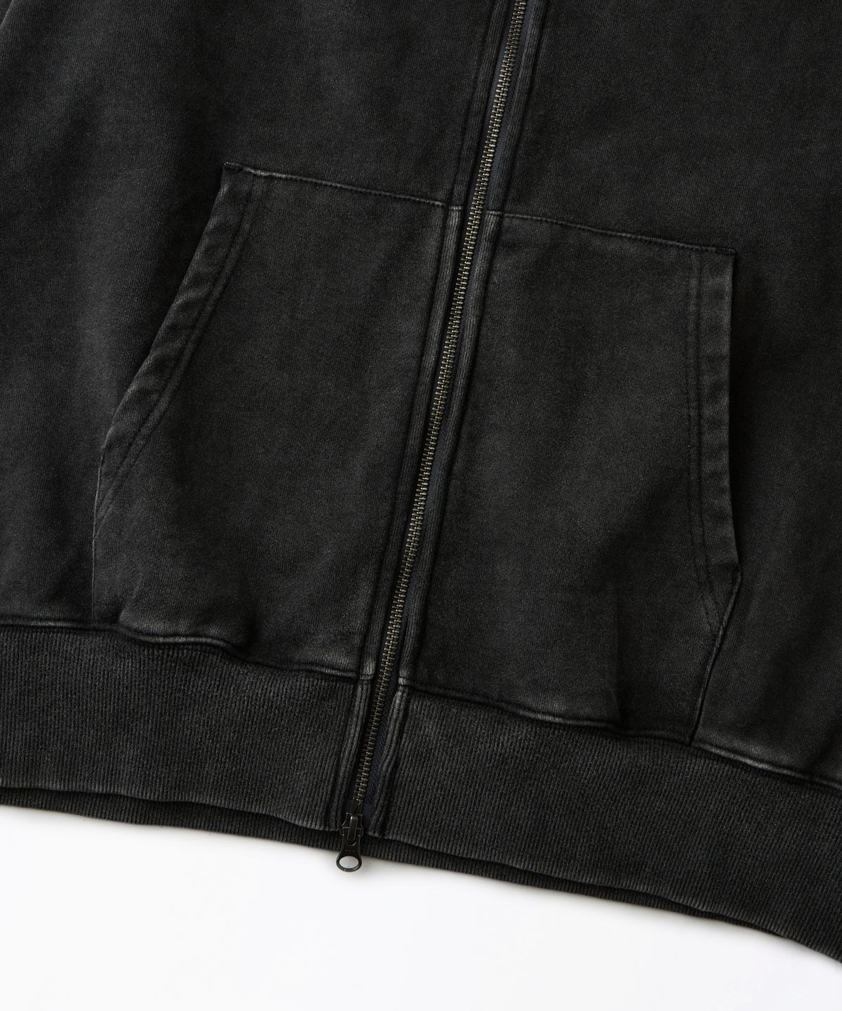 아웃스탠딩(OUTSTANDING) AUTHENTIC COMFORT HOOD ZIP SWEAT_VINTAGE CHARCOAL