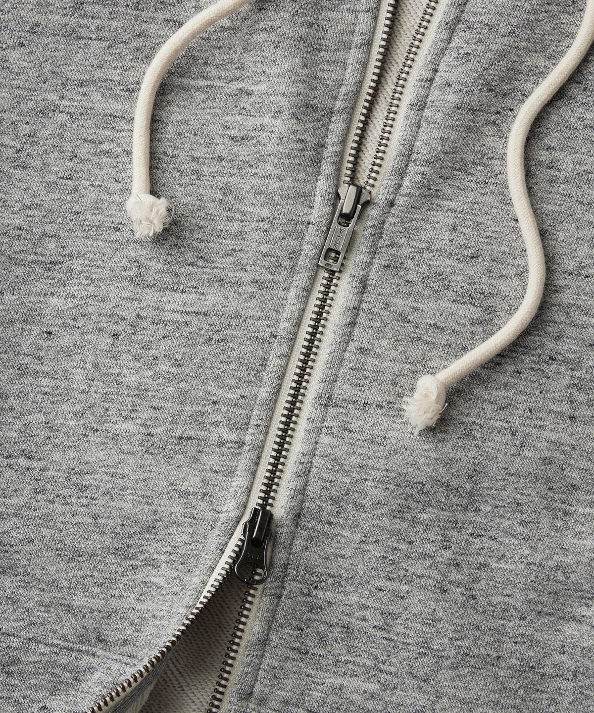 아웃스탠딩(OUTSTANDING) AUTHENTIC COMFORT HOOD ZIP SWEAT_HEATHER GRAY