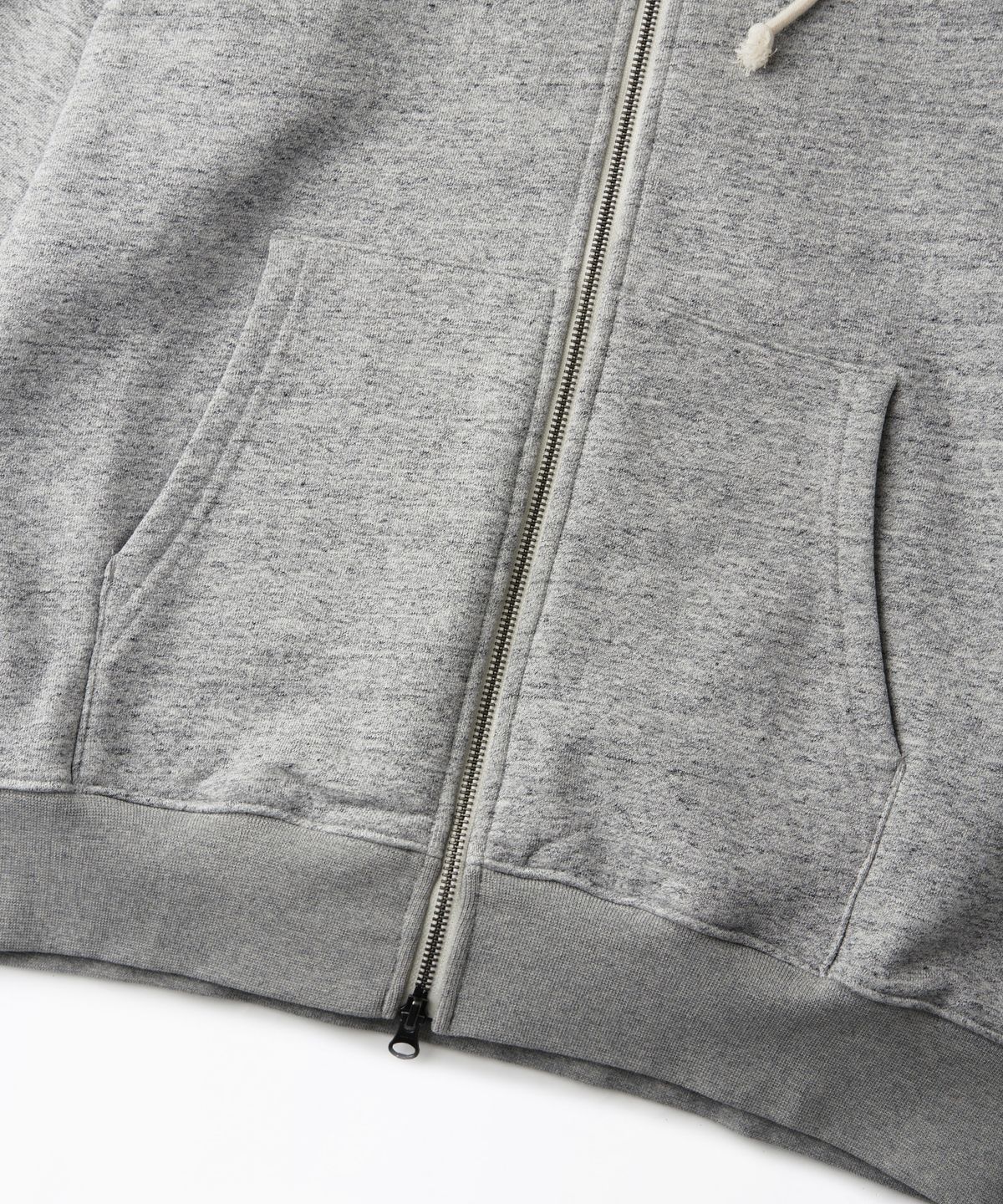 아웃스탠딩(OUTSTANDING) AUTHENTIC COMFORT HOOD ZIP SWEAT_HEATHER GRAY