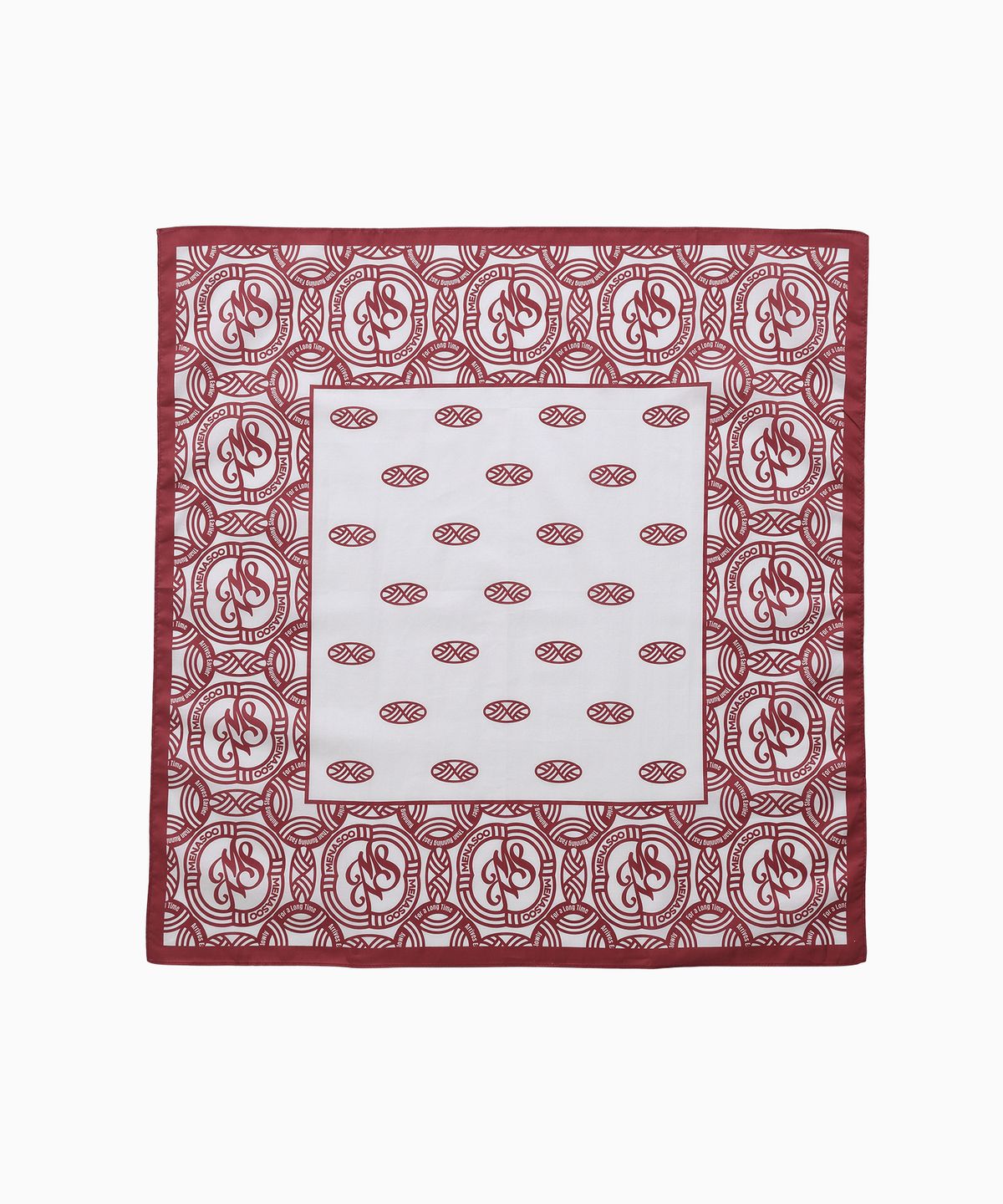 미나수(MENASOO) MNS Bandana Scarf Kerchief_Ivory