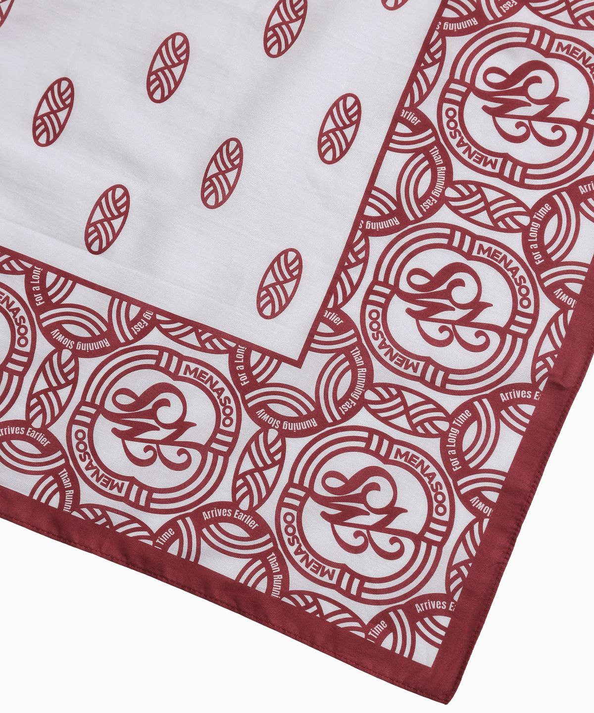 미나수(MENASOO) MNS Bandana Scarf Kerchief_Ivory