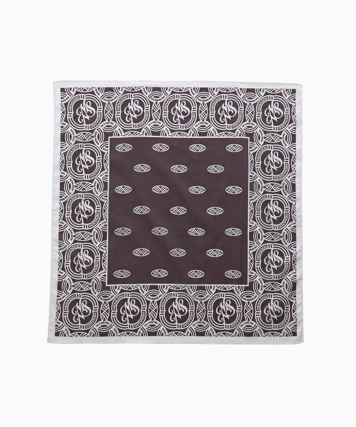 미나수(MENASOO) MNS Bandana Scarf Kerchief_Brown