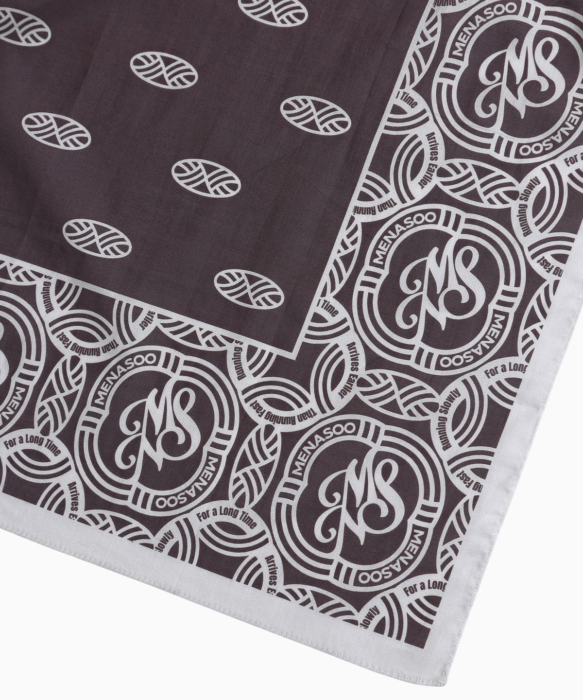 미나수(MENASOO) MNS Bandana Scarf Kerchief_Brown