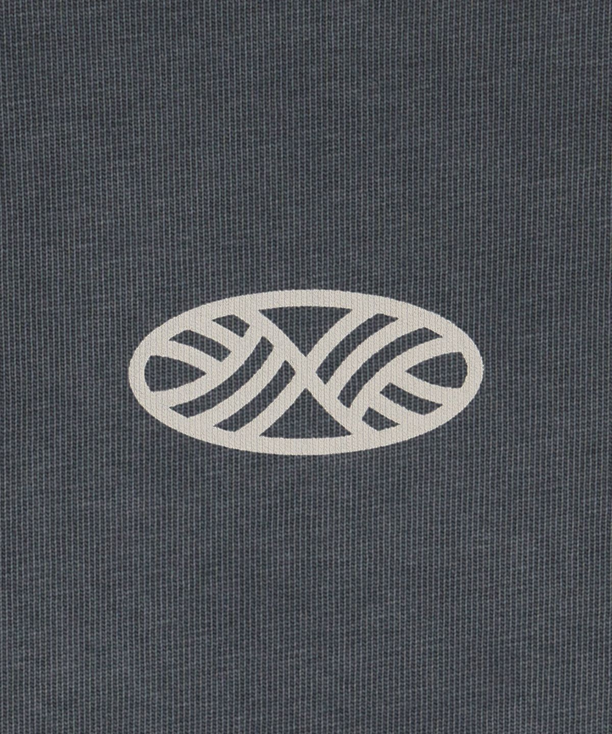 미나수(MENASOO) 275g Heavy Cotton Circle Hearttrack Pigment T Shirt_Charcoal