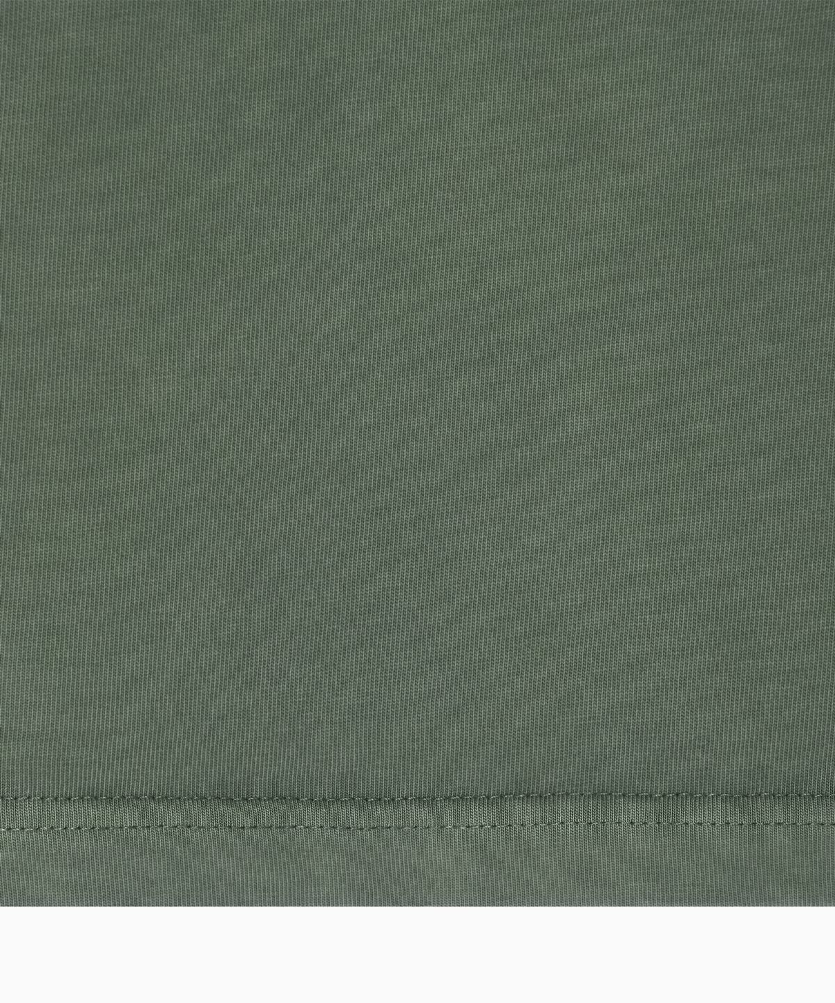 미나수(MENASOO) 275g Heavy Cotton Circle Hearttrack Pigment T Shirt_Khaki