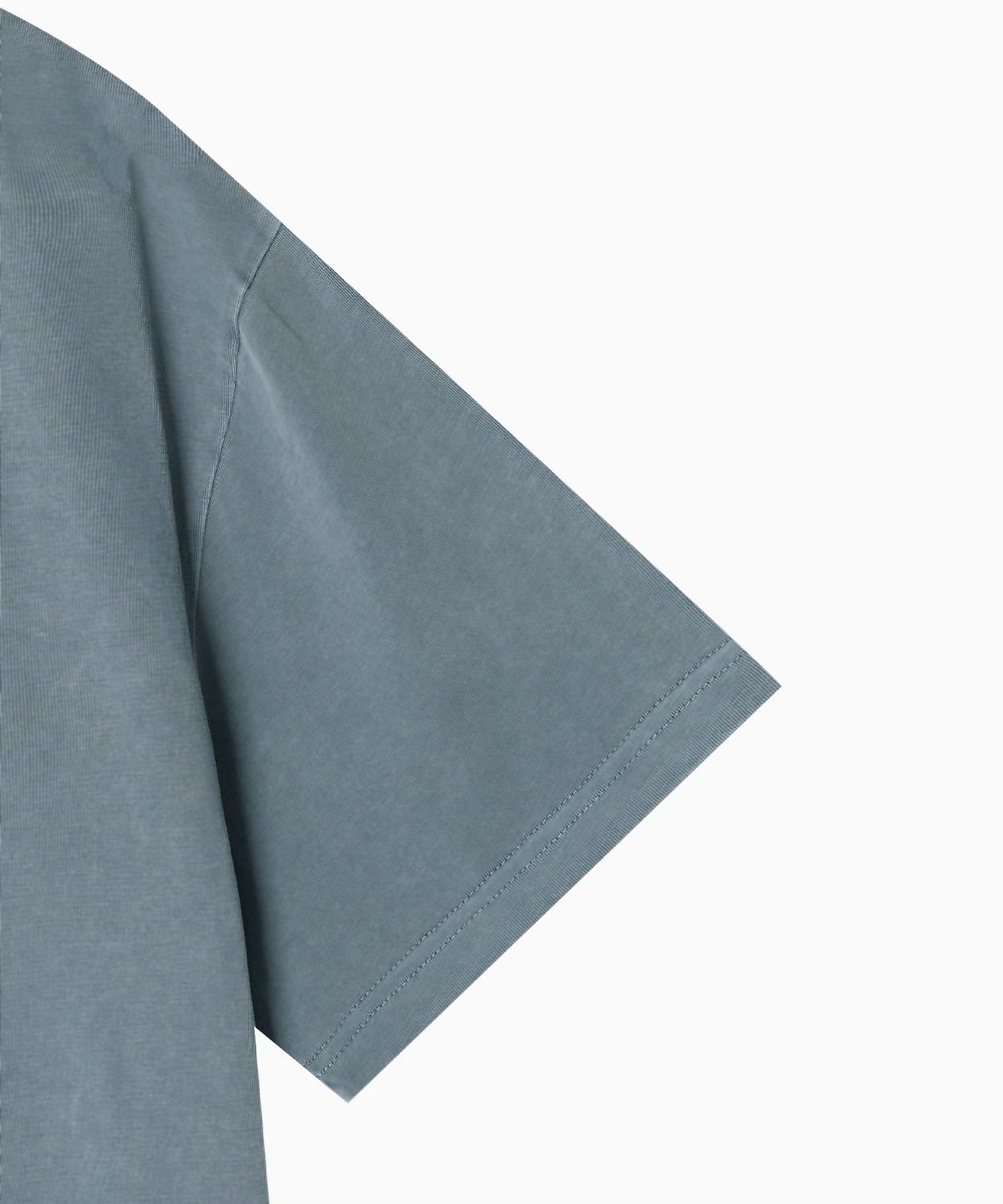 미나수(MENASOO) 275g Heavy Cotton Runner Graffiti Pigment T Shirt_Blue