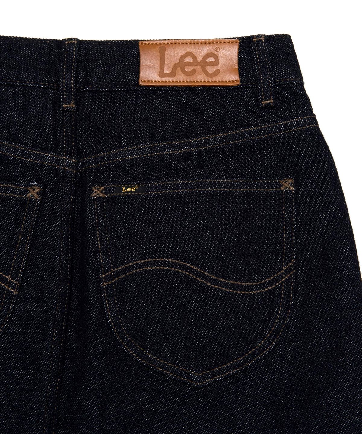 리(LEE) 데님 미니 스커트 인디고 로우