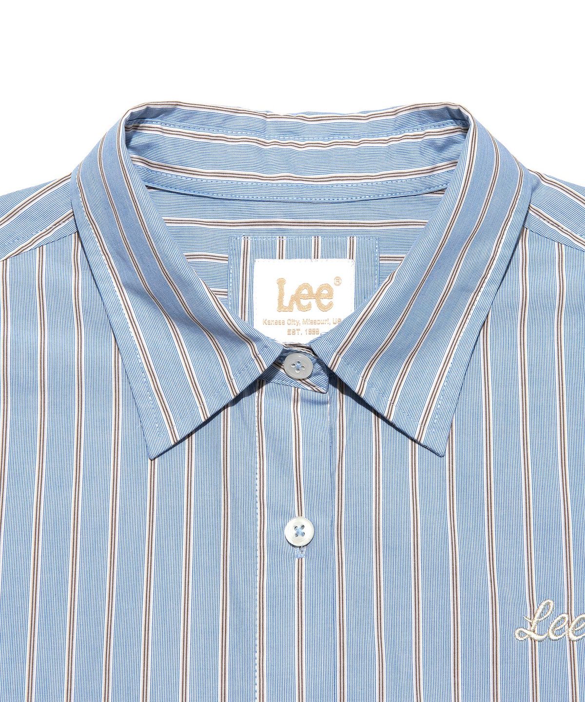 리(LEE) 우먼 세미 오버핏 셔츠 라이트블루