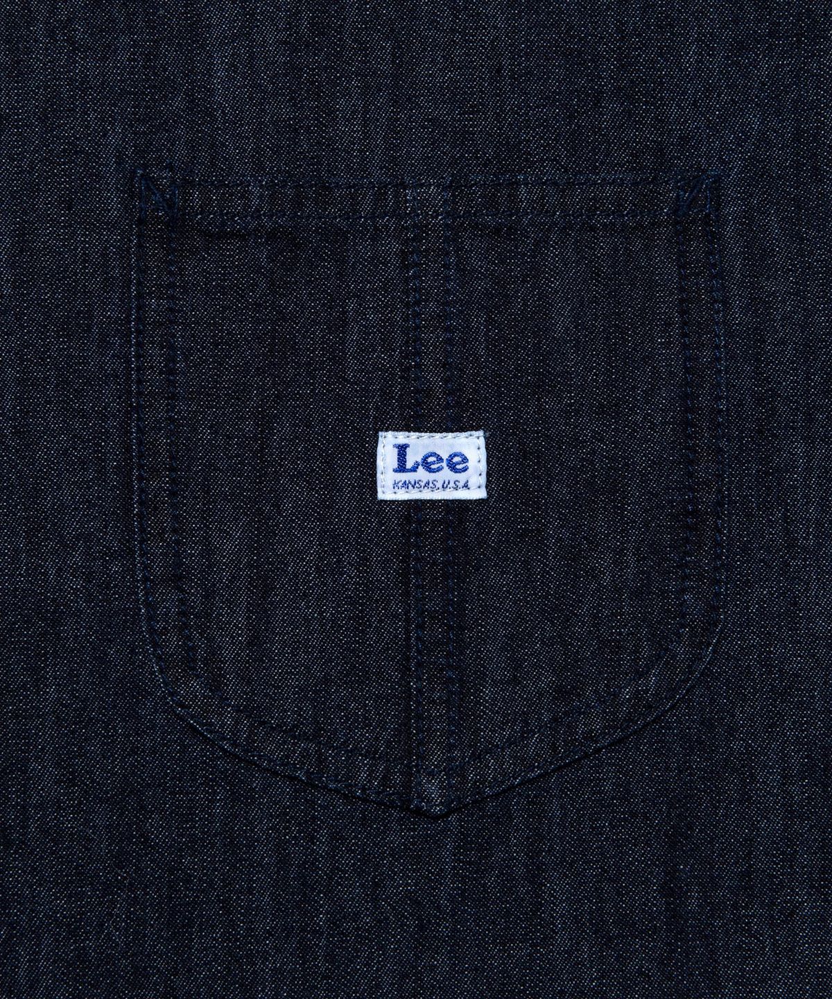 리(LEE) 데님 셔츠 롱 원피스 인디고 로우