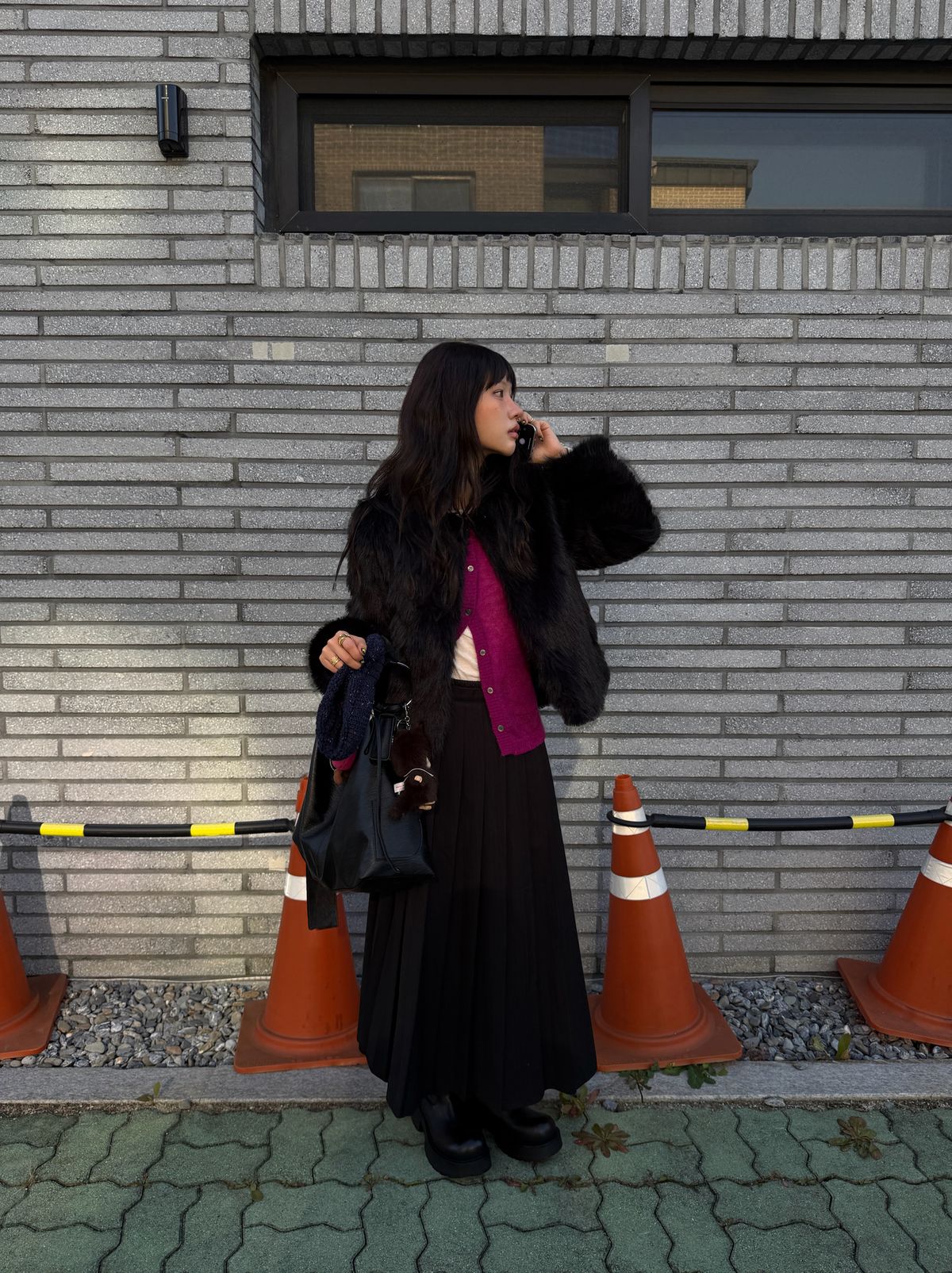 필인더블랭크(FILLINTHEBLANK) [FITB X 다샤] D. Wide Strap Bag (black)