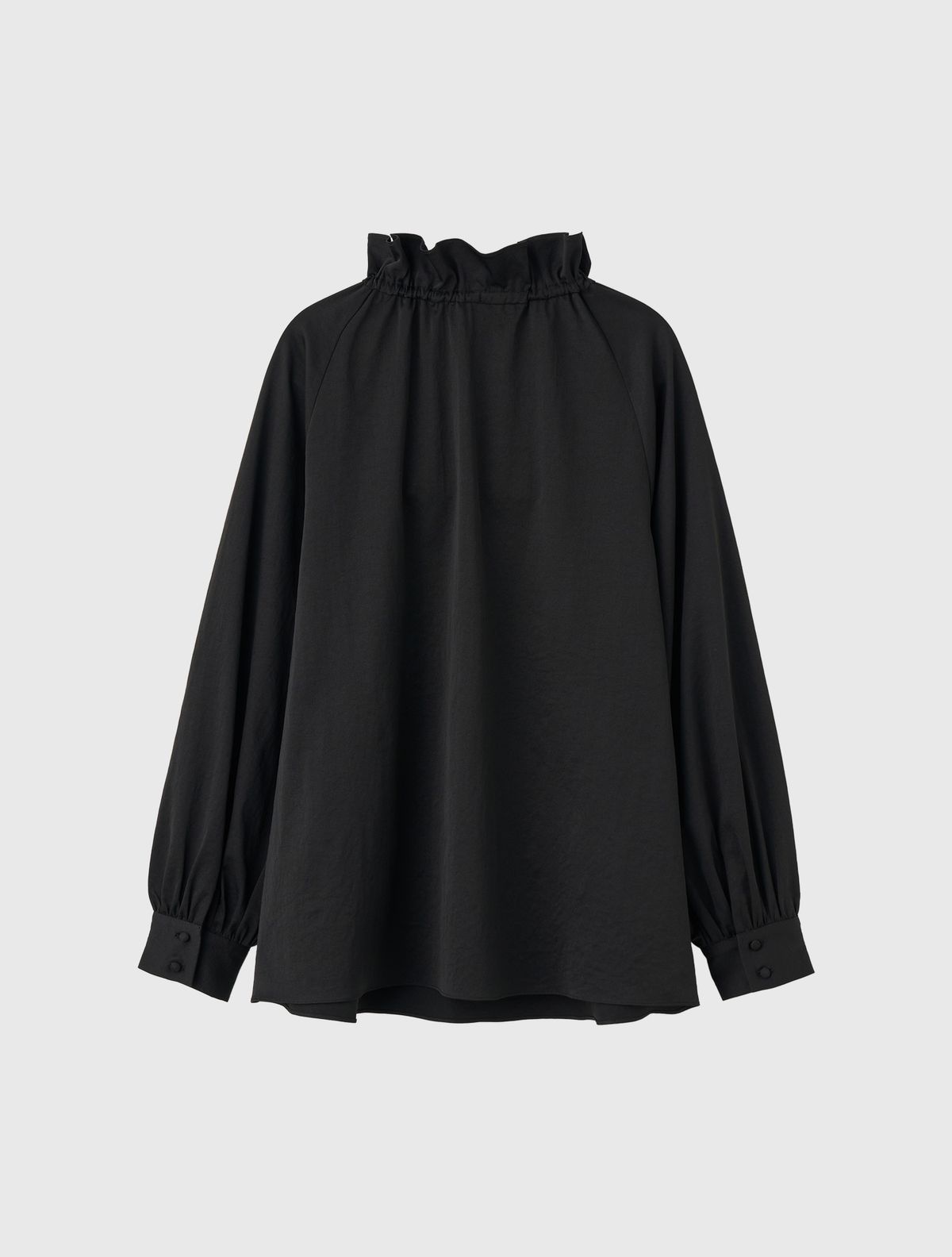 제너럴아이디어(GENERALIDEA) 루즈핏 프릴 카라 블라우스 [BLACK] / WBE3L03504