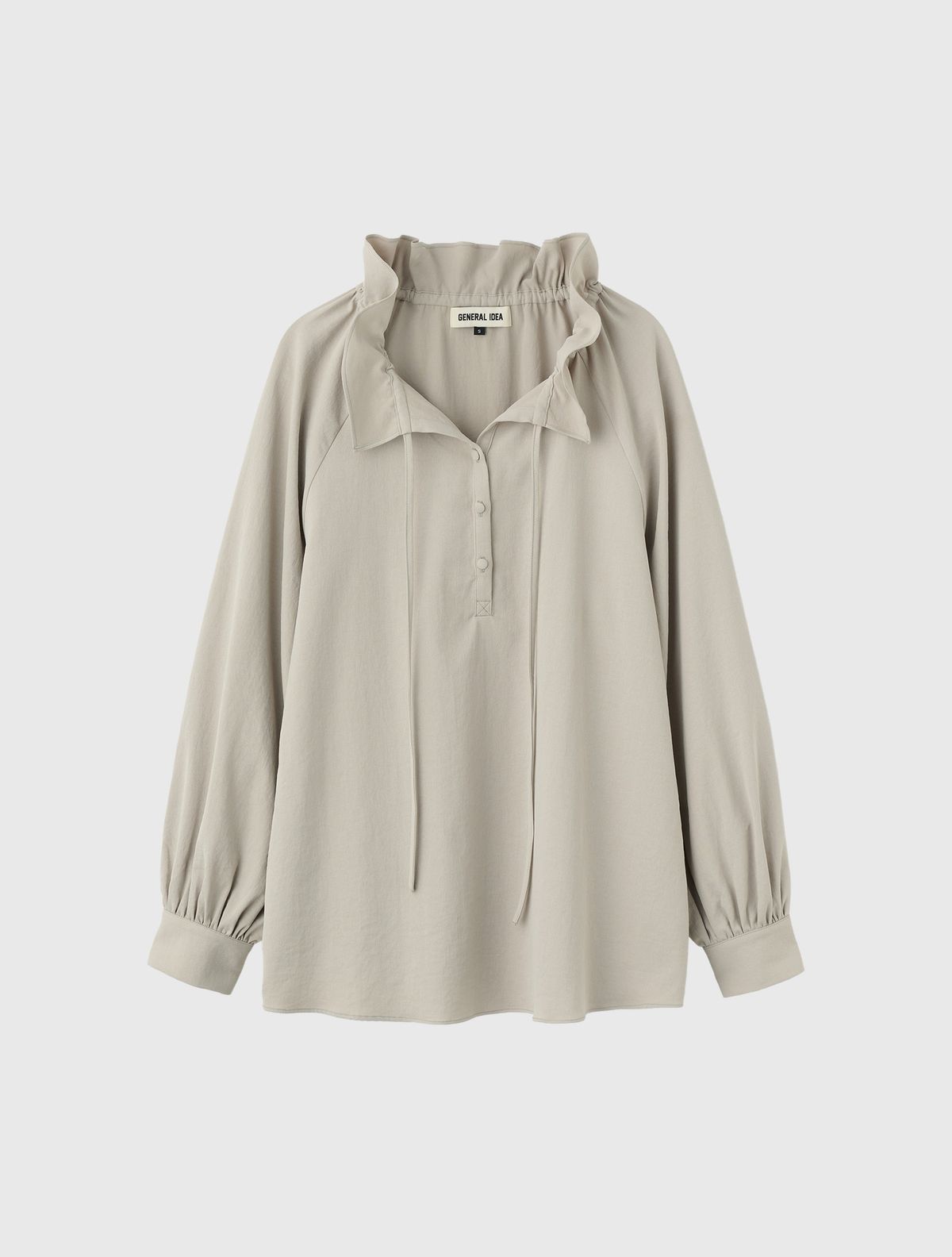제너럴아이디어(GENERALIDEA) 루즈핏 프릴 카라 블라우스 [BEIGE] / WBE3L03504