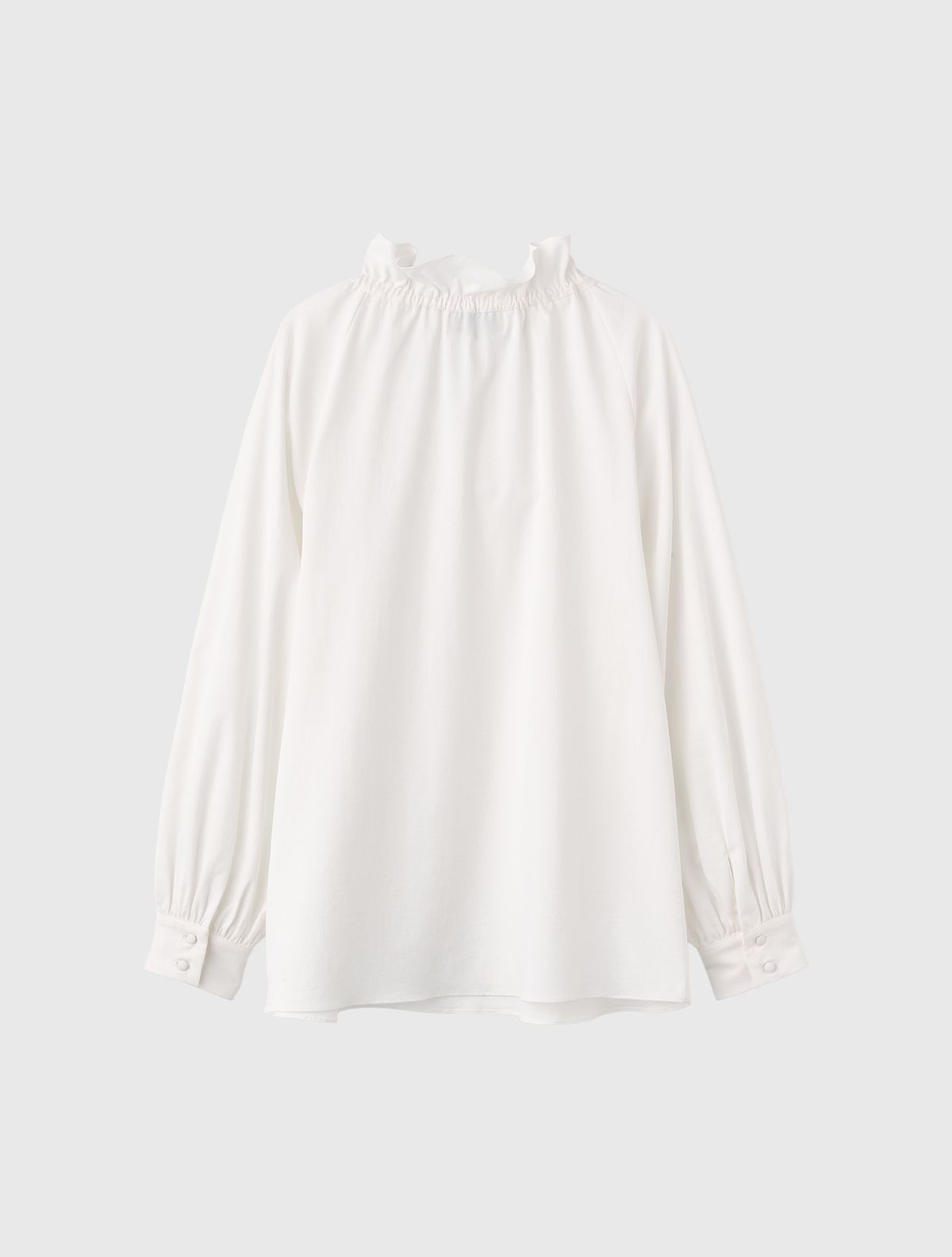 제너럴아이디어(GENERALIDEA) 루즈핏 프릴 카라 블라우스 [WHITE] / WBE3L03504