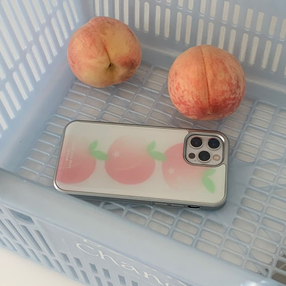 스위어(SWEEAR) [실버에폭시] PEACH CREAM SILVER EPOXY CASE (화이트)