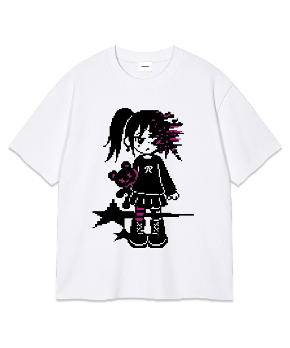 랜덤오프(RANDOMOFF) [HIDDEN] PIXEL DIGITAL ERROR KID OVER FIT T-SHIRT (3color)