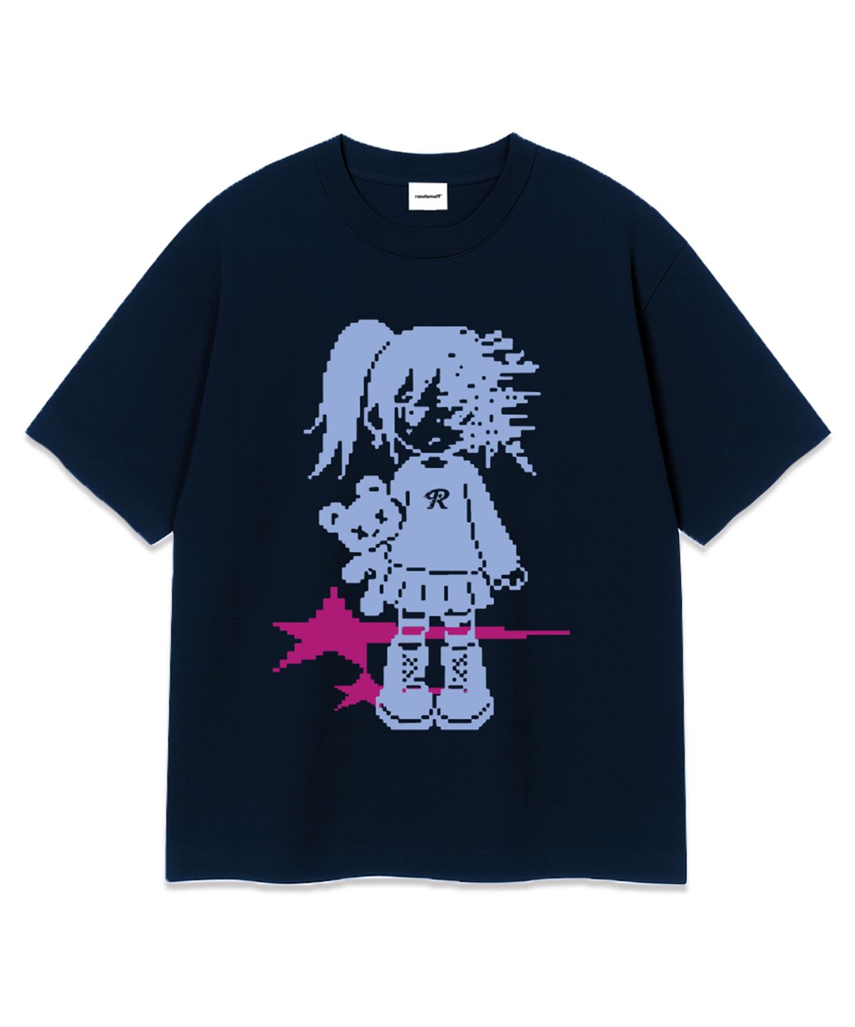 랜덤오프(RANDOMOFF) [HIDDEN] PIXEL DIGITAL ERROR KID OVER FIT T-SHIRT (3color)