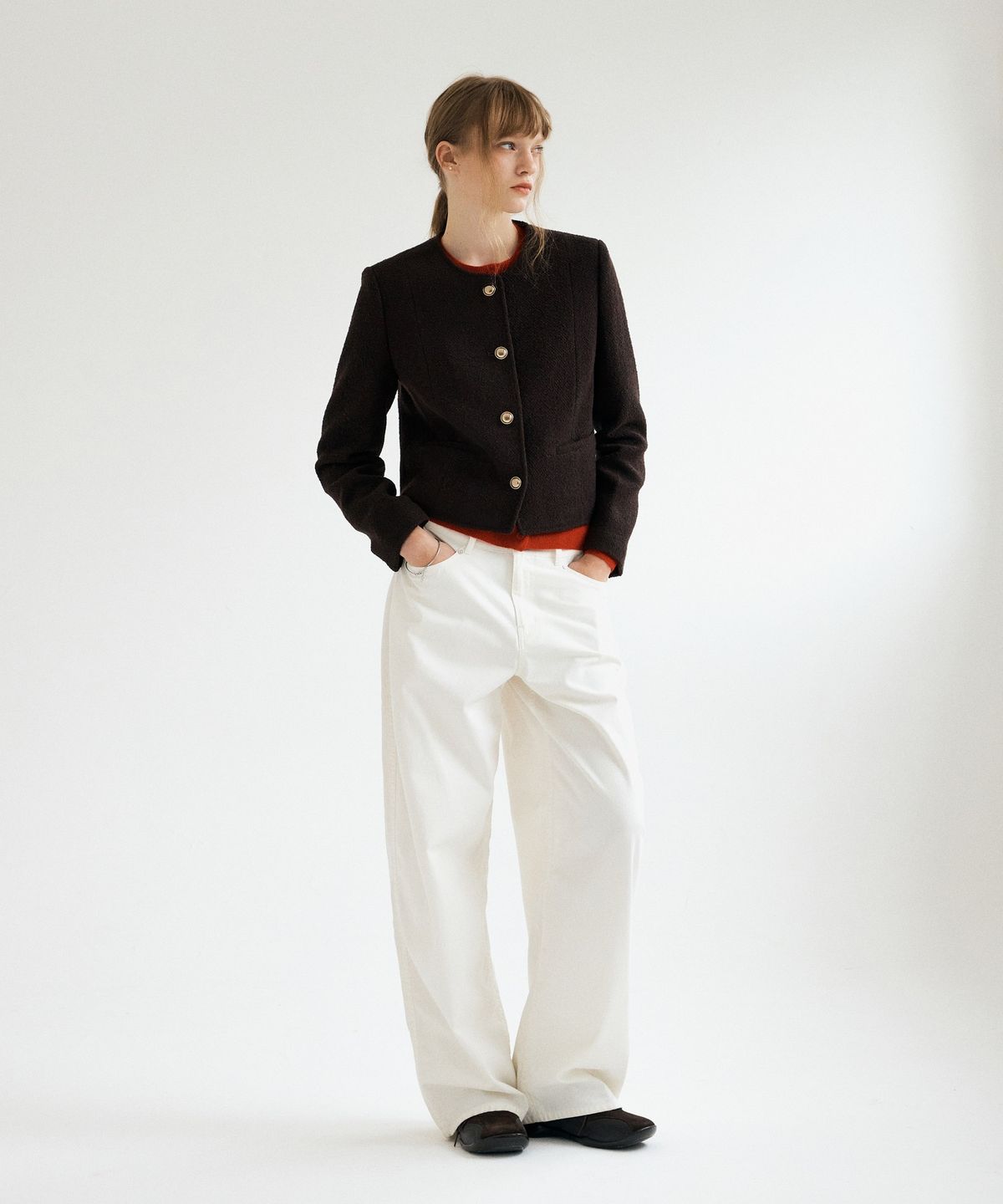 미쏘(MIXXO) 라운드넥 울트위드자켓_MIWJKGT3PB