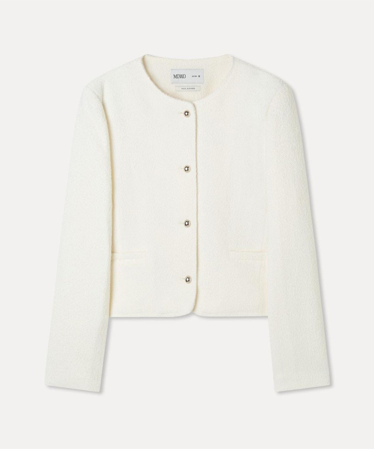 미쏘(MIXXO) 라운드넥 울트위드자켓_MIWJKGT3PB