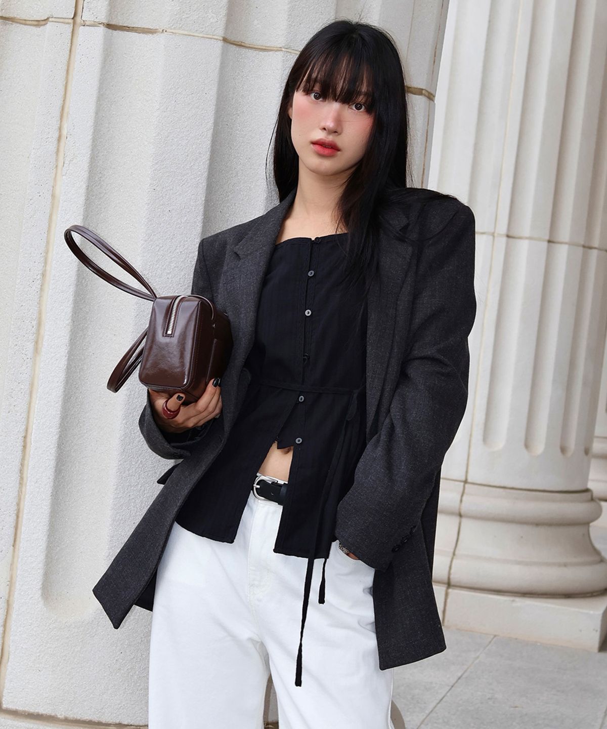 미쏘(MIXXO) 테일러드 세미 오버핏 자켓_MIWJKGT0PG