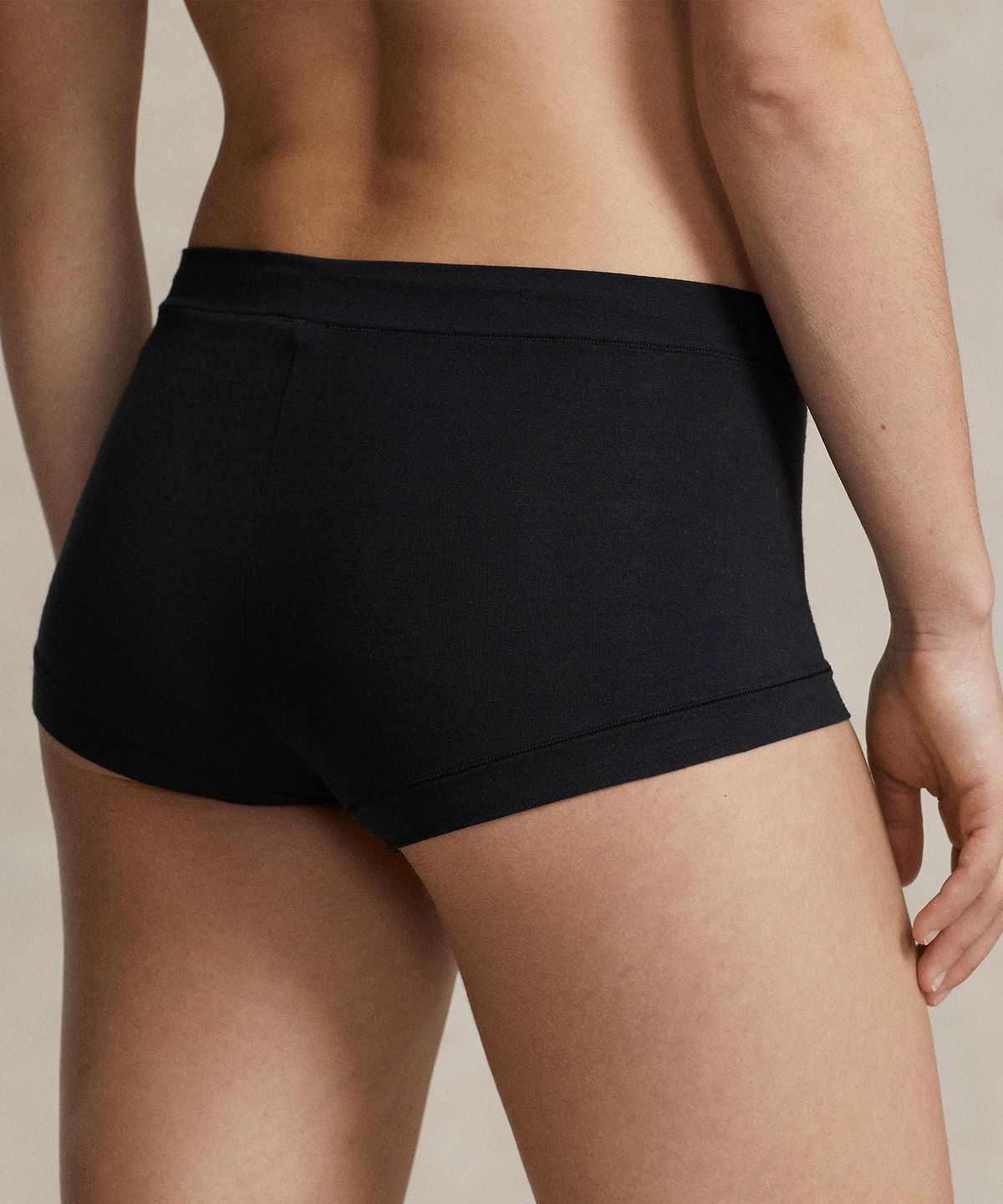 폴로 랄프로렌 이너웨어(POLO RALPH LAUREN INNERWEAR) 여성 네모팬티 블랙 4P0500