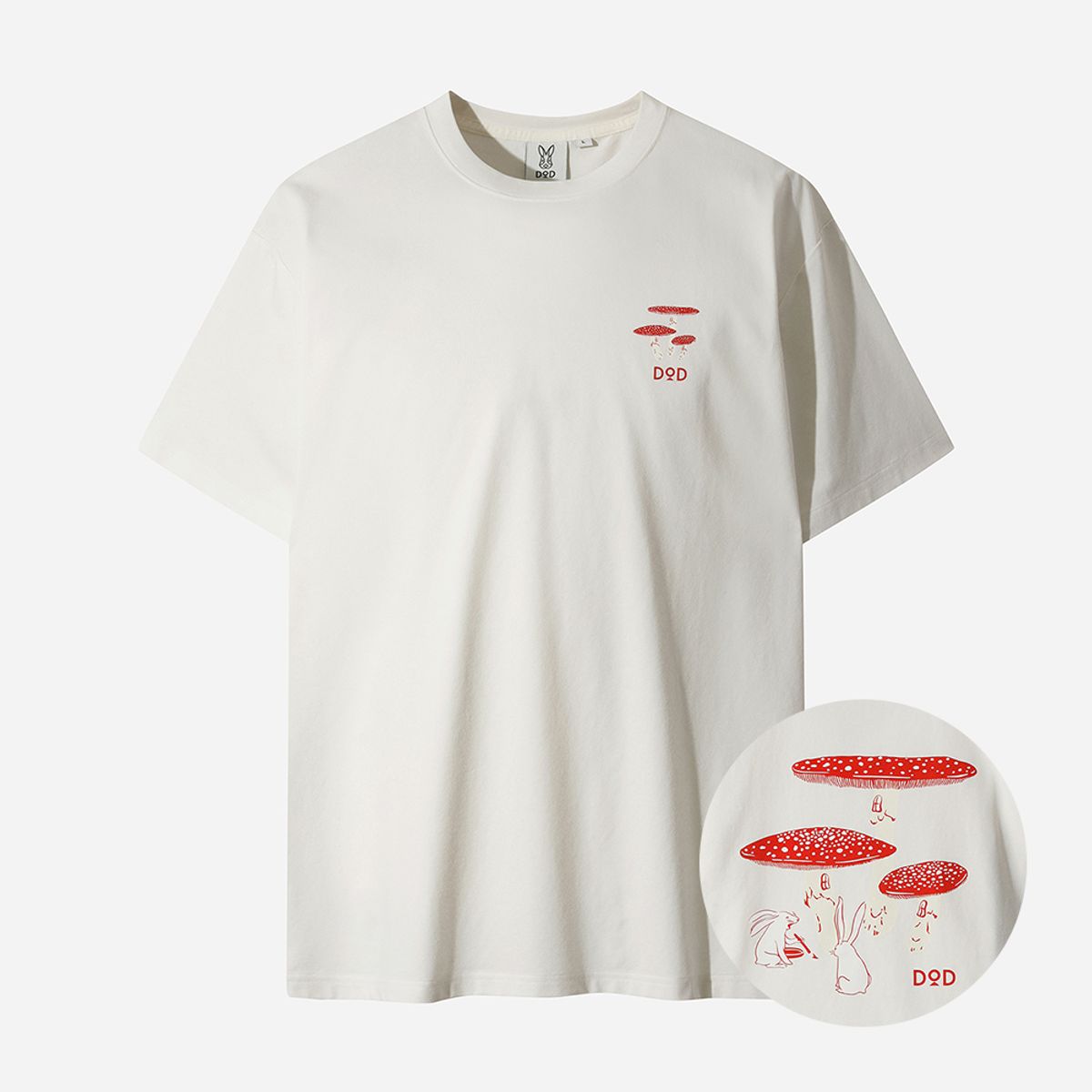 디오디(DOD) 키노코 마을 그래픽 반팔 티셔츠(IVORY)