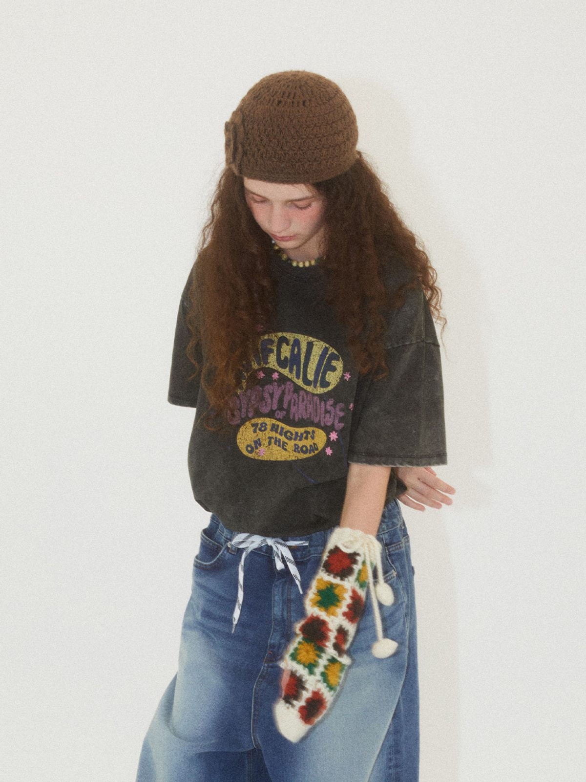 에즈이프 캘리(ASIF CALIE) WASHING TOUR GRAPHIC T-SHIRT BLACK