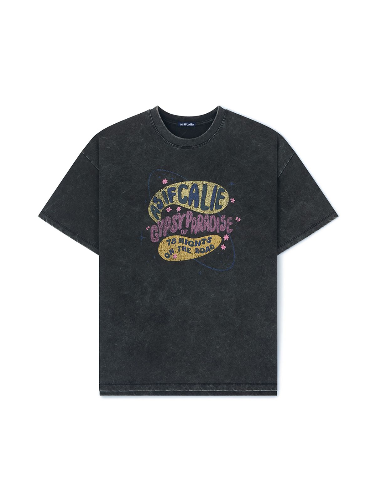 에즈이프 캘리(ASIF CALIE) WASHING TOUR GRAPHIC T-SHIRT BLACK