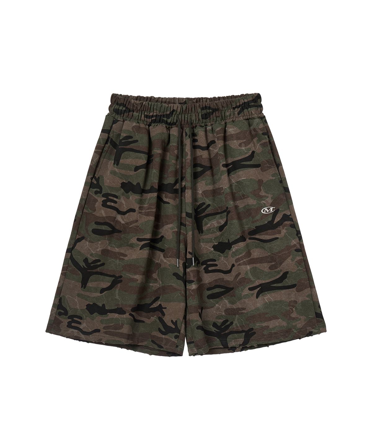 미학(MIHAK) 메탈 로고 카모 버뮤다 팬츠 (CAMO)
