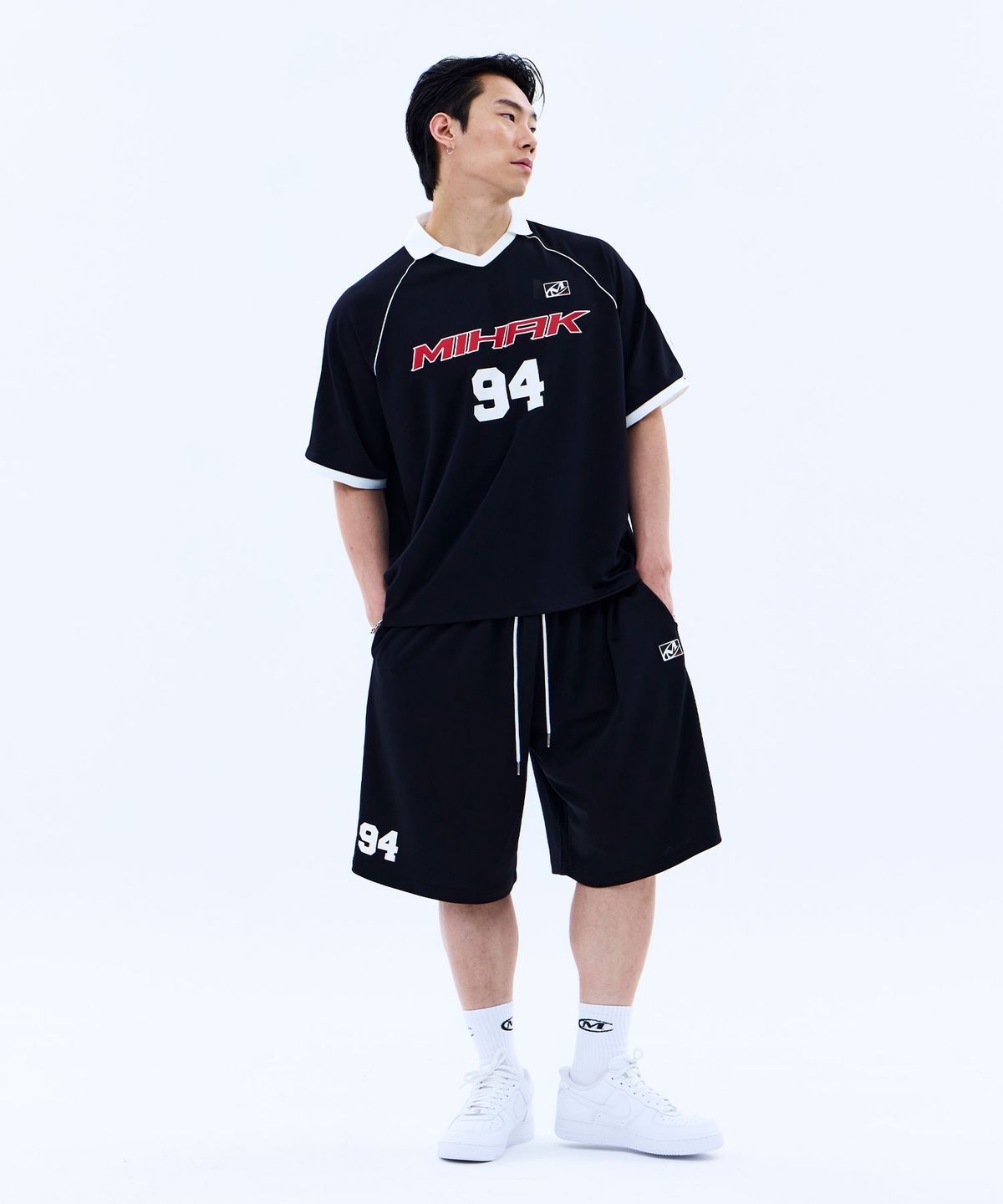 미학(MIHAK) 94 풋볼 저지 하프팬츠 (BLACK)
