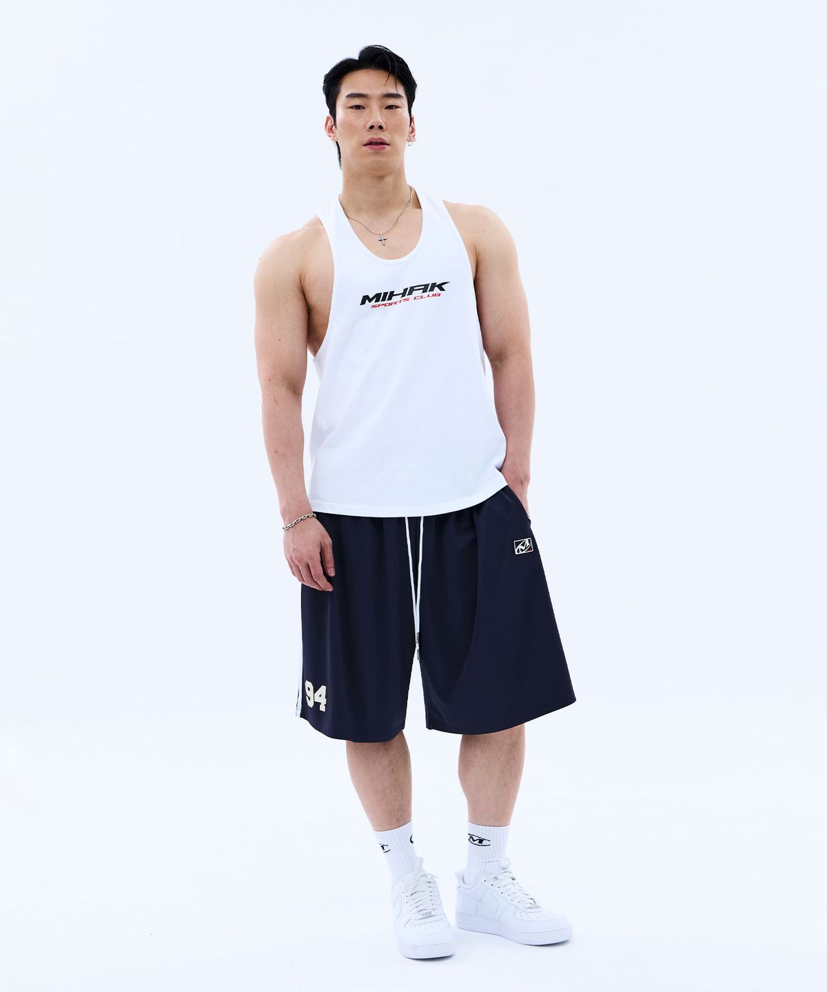 미학(MIHAK) 94 풋볼 저지 하프팬츠 (NAVY)