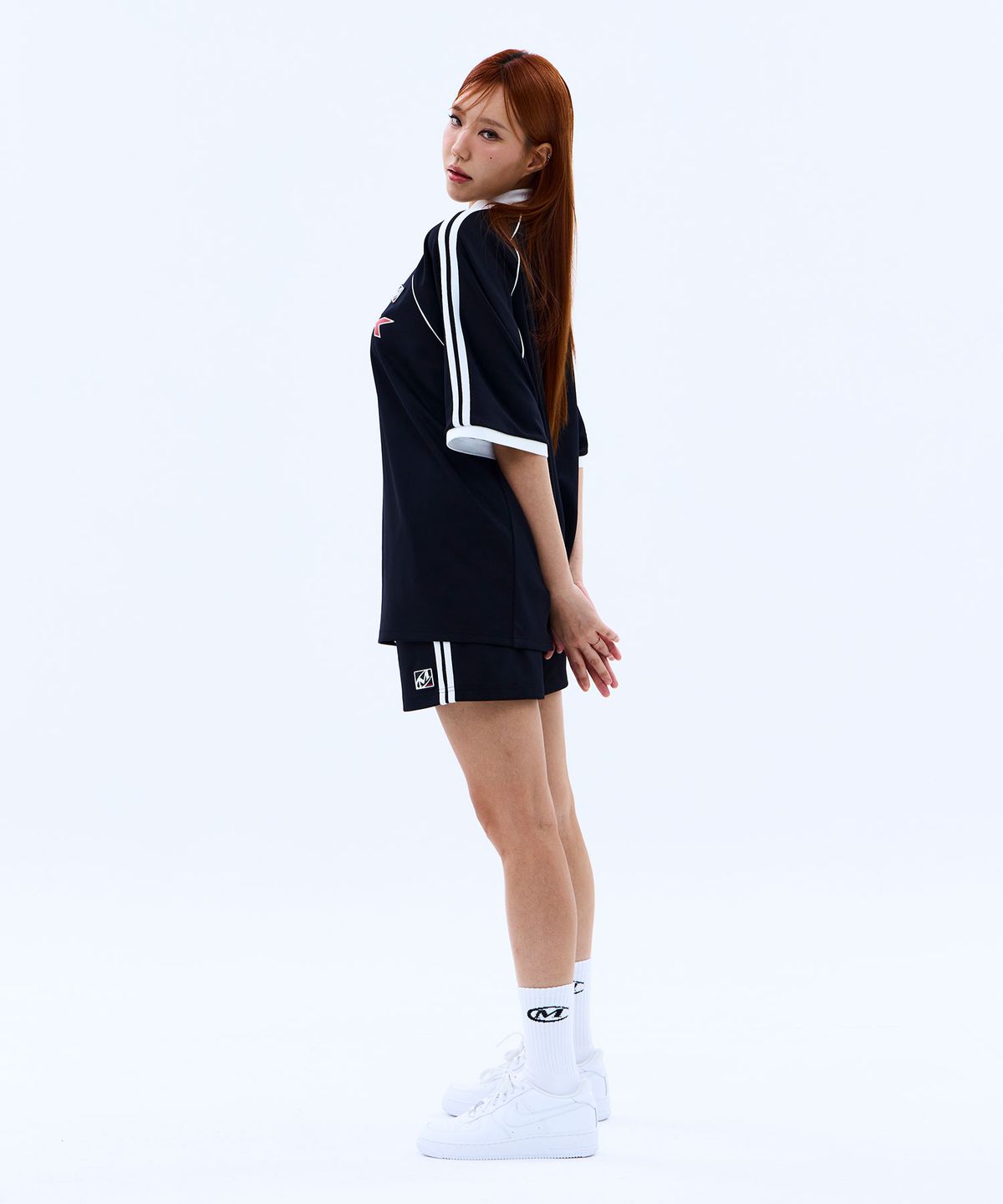 미학(MIHAK) 94 풋볼 저지 티셔츠 (BLACK)