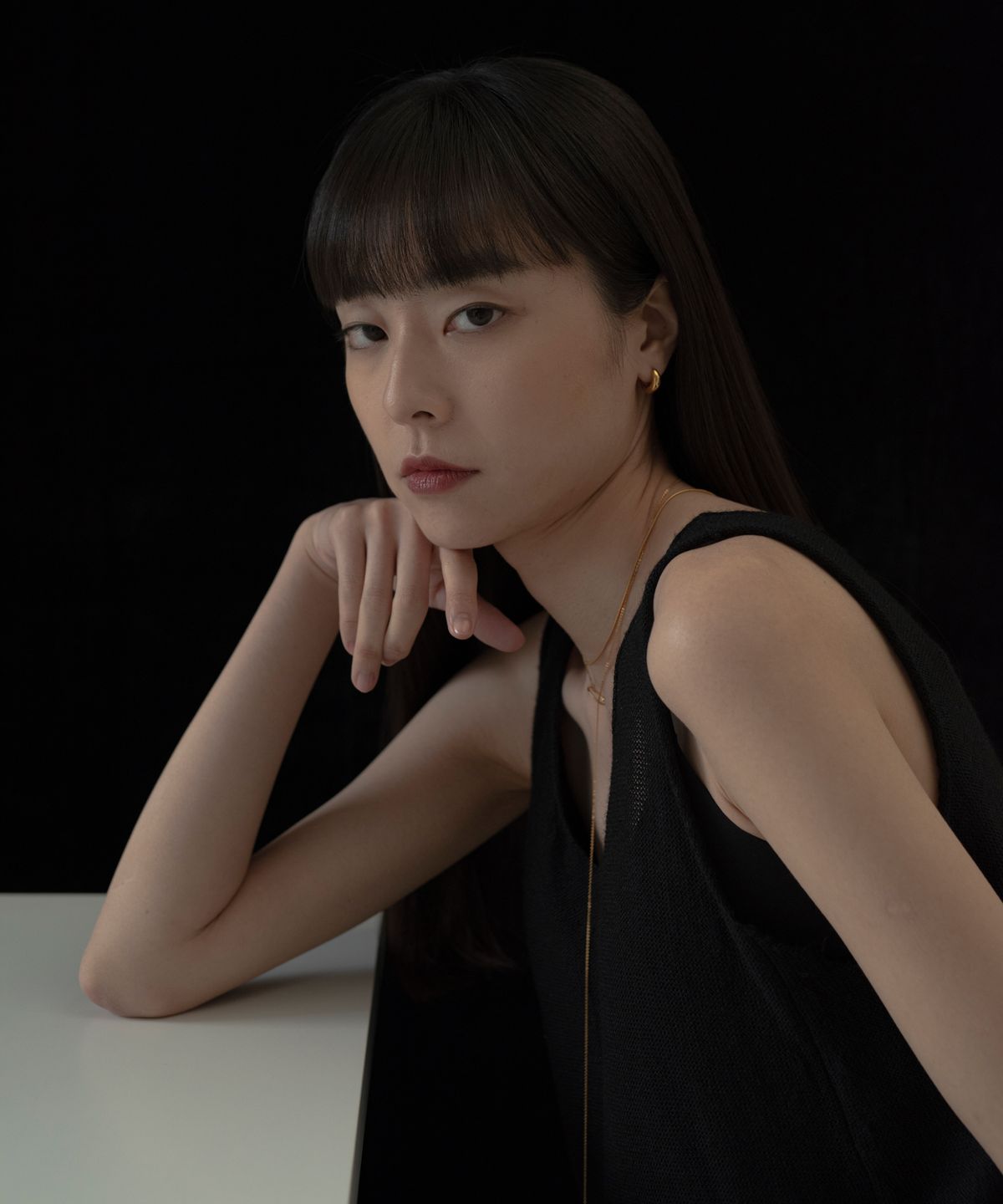 노비스도쿄(NOVICE TOKYO) 미니 오벌 귀걸이 Mini Compact Oval Pierce［Stainless］/ Gold