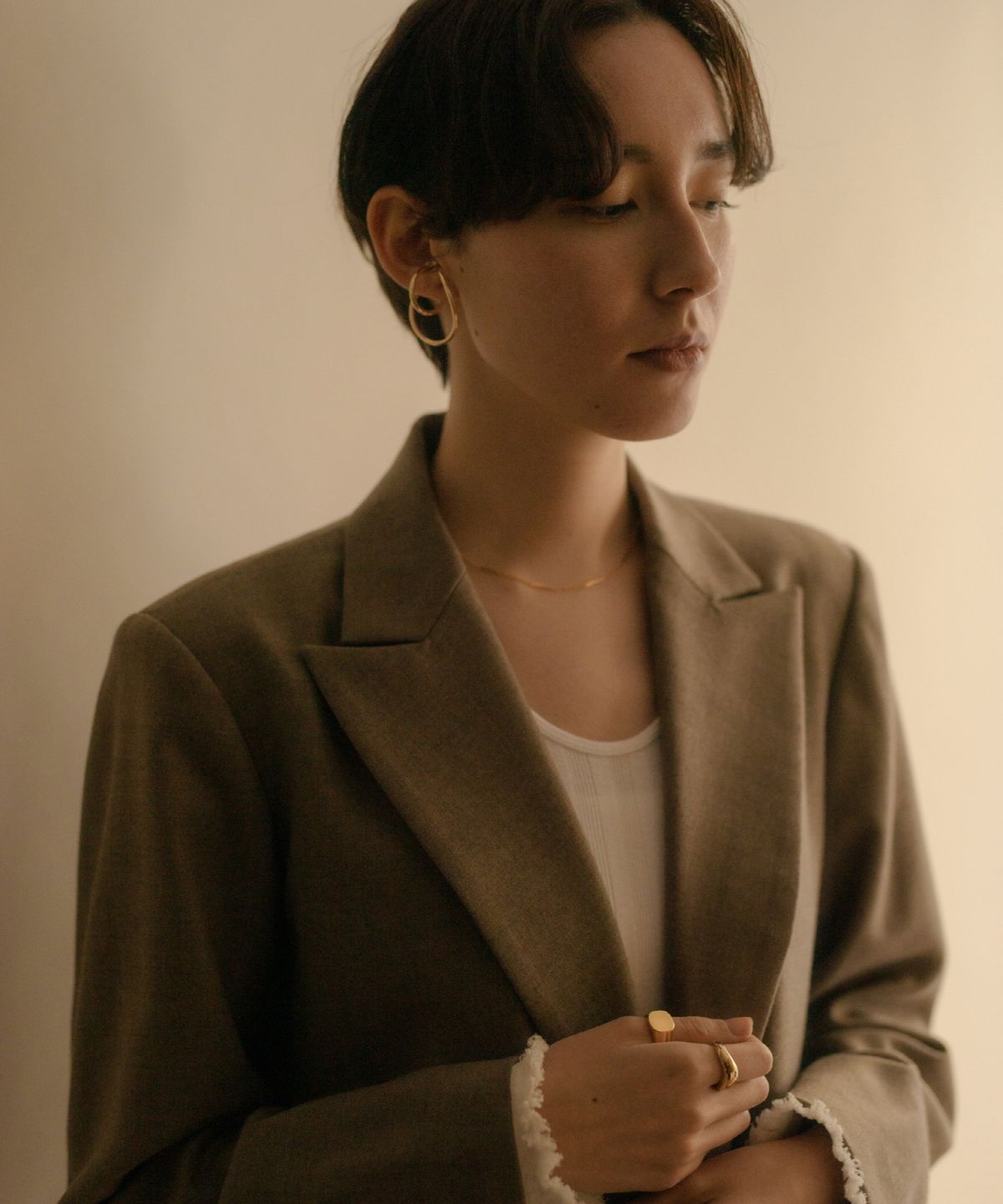 노비스도쿄(NOVICE TOKYO) 후프 이어 커프 Hoop Ear Cuff / Gold