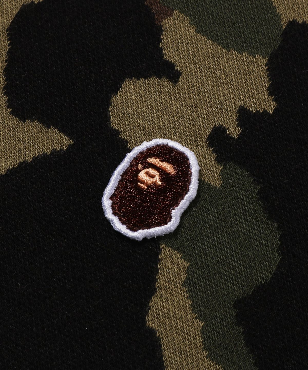 베이프(BAPE) 퍼스트 카모 자카드 릴렉스 핏 폴로 셔츠(M) GREEN