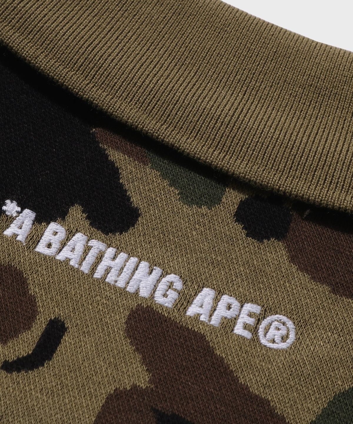 베이프(BAPE) 퍼스트 카모 자카드 릴렉스 핏 폴로 셔츠(M) GREEN