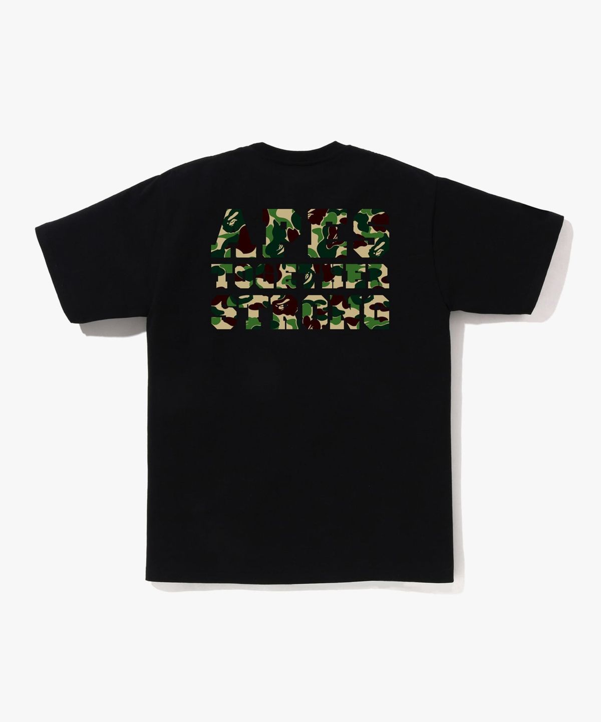 베이프(BAPE) ABC 카모 콜리지 ATS 티셔츠(M) BLACK/GREEN
