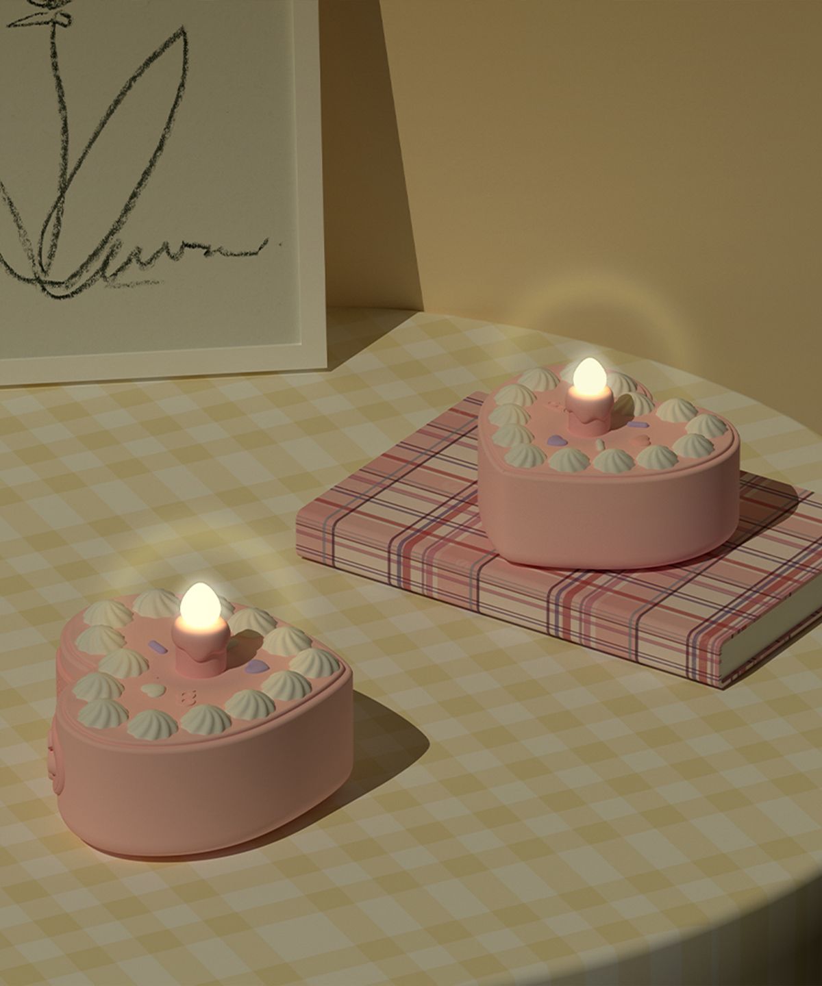오아(OA) 촛불후 케이크 무드등 블루투스 스피커